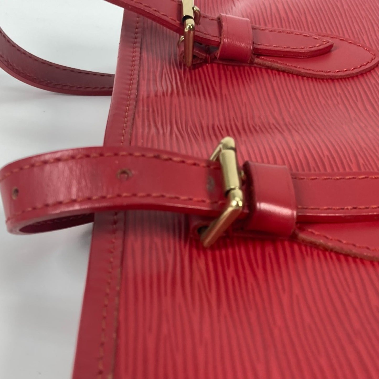 Louis Vuitton Red Leather Shoulder Bag