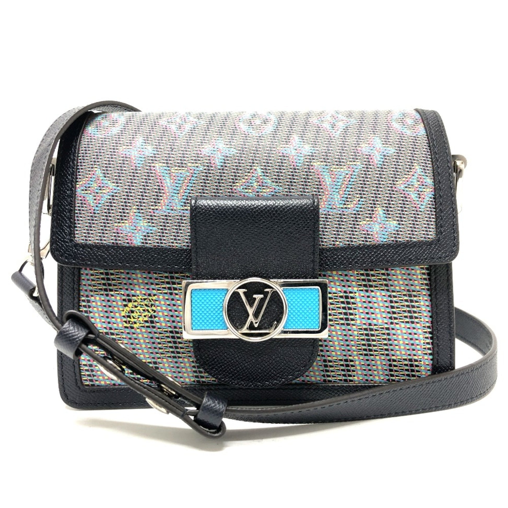 Louis Vuitton Blue Leather Shoulder Bag ()