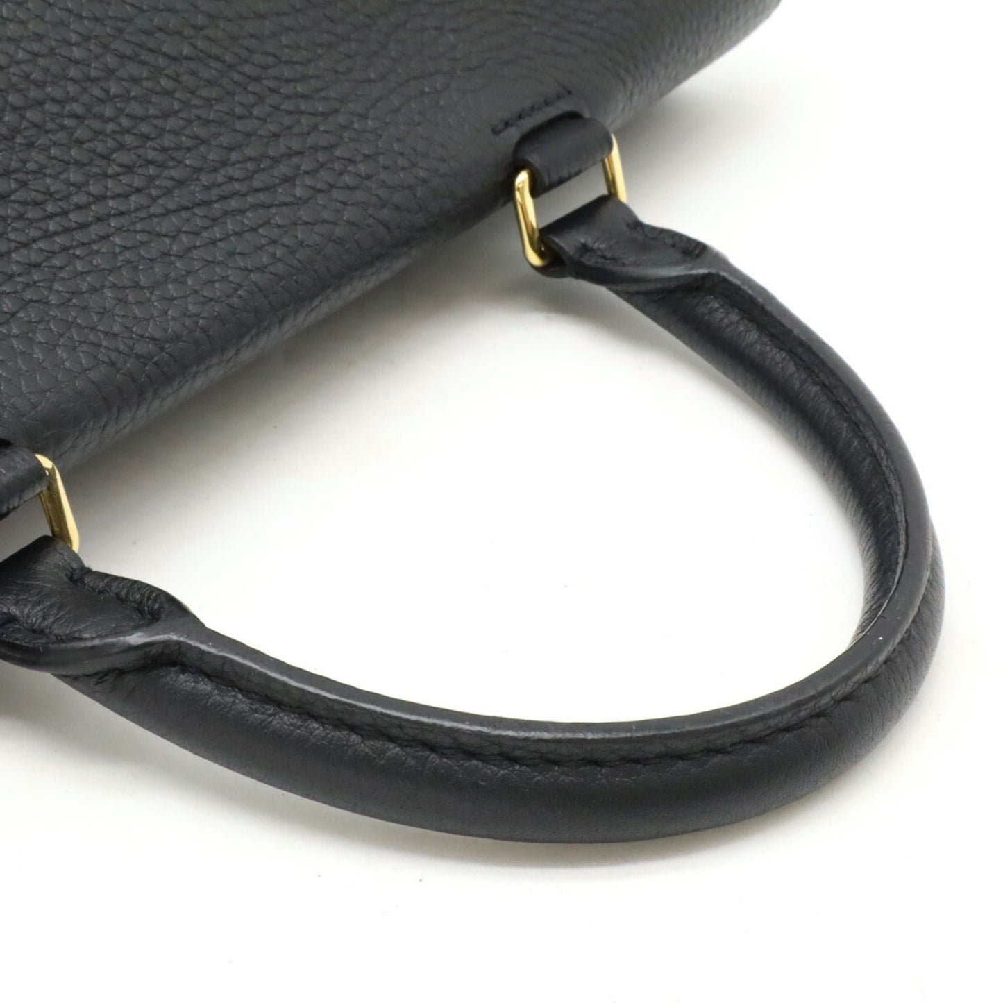 Louis Vuitton Noir Leather Handbag Shoulder Bag