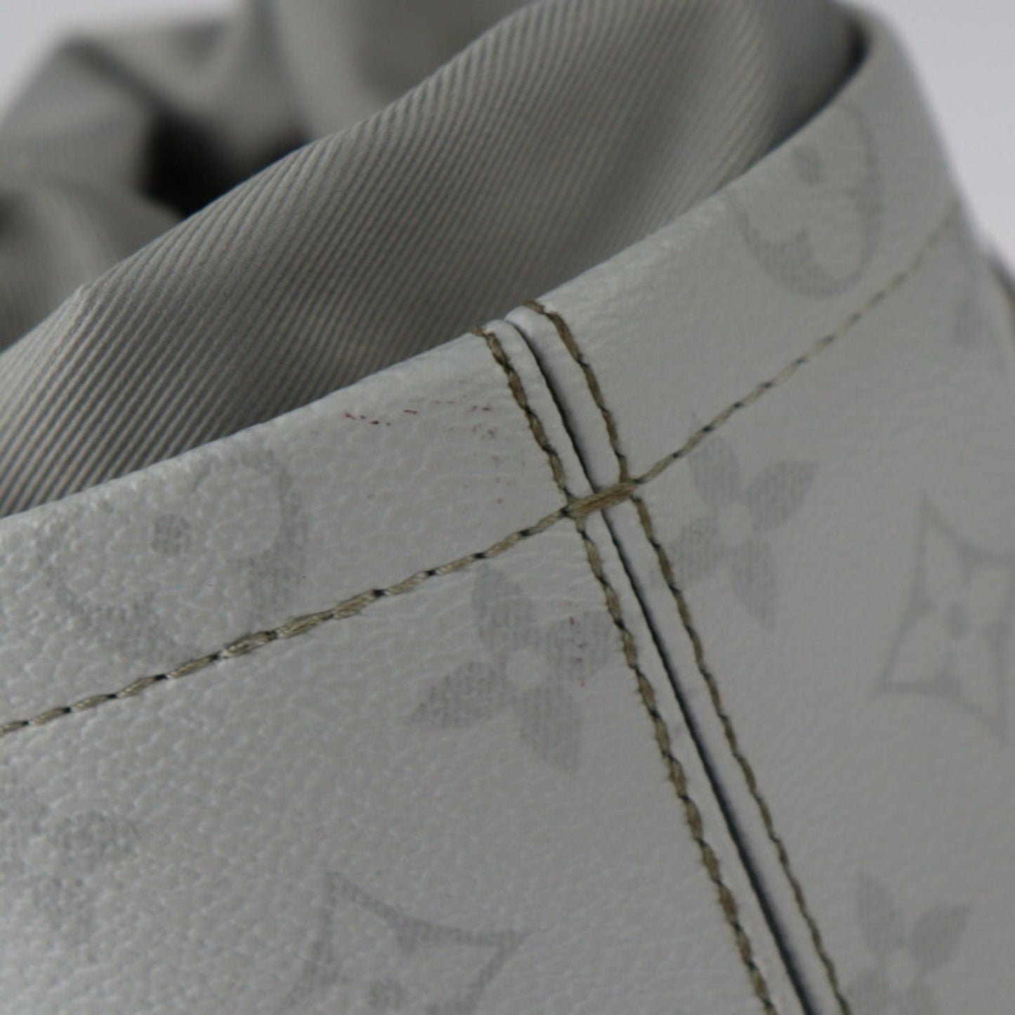 Louis Vuitton Gray White Pvc Leather Shoulder Bag
