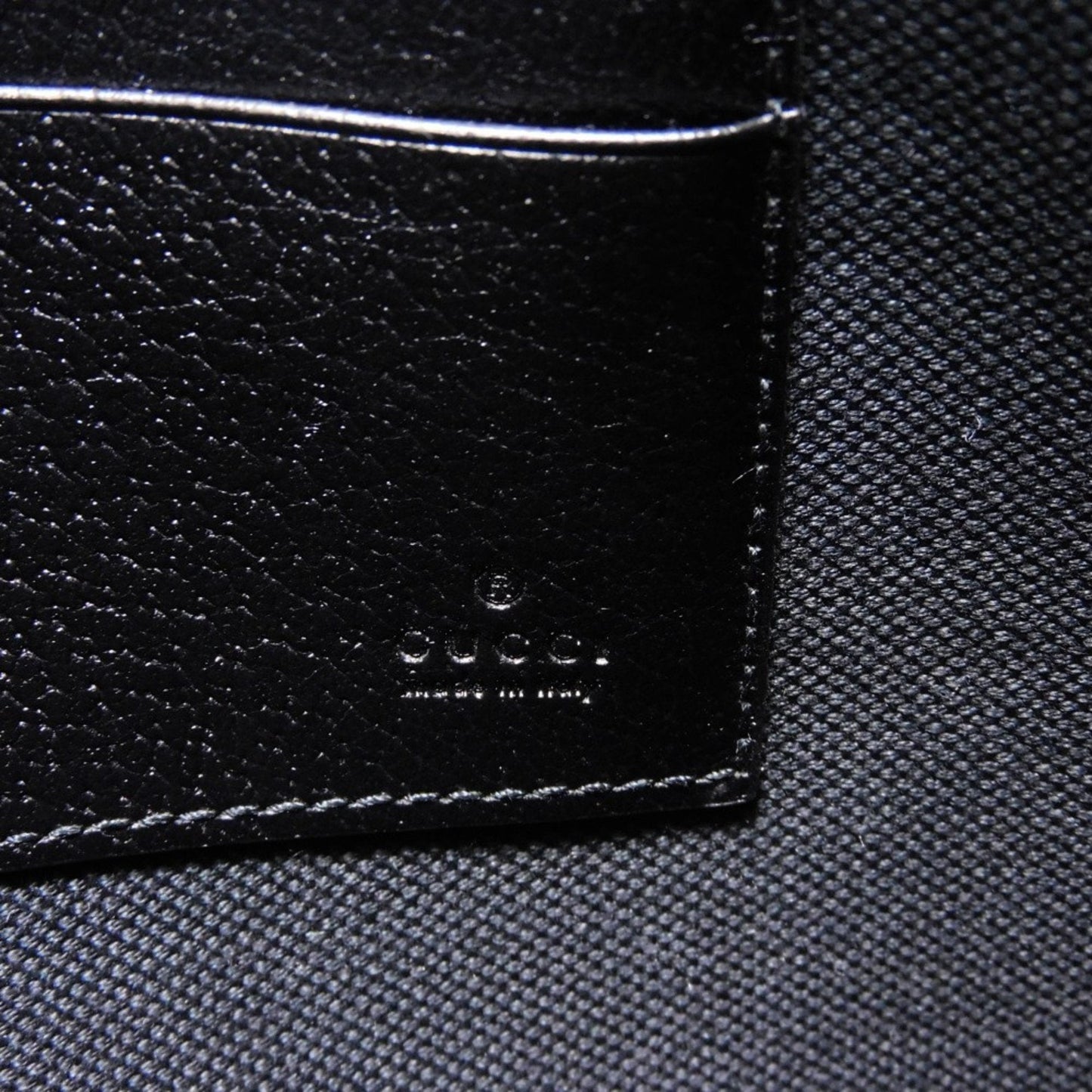 Gucci Black Multi-Color Canvas Leather Clutch Bag Pouch