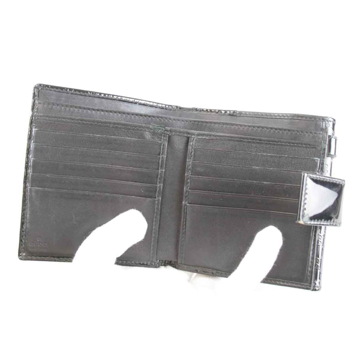 Gucci Black Patent Leather Wallet (Bi-Fold)