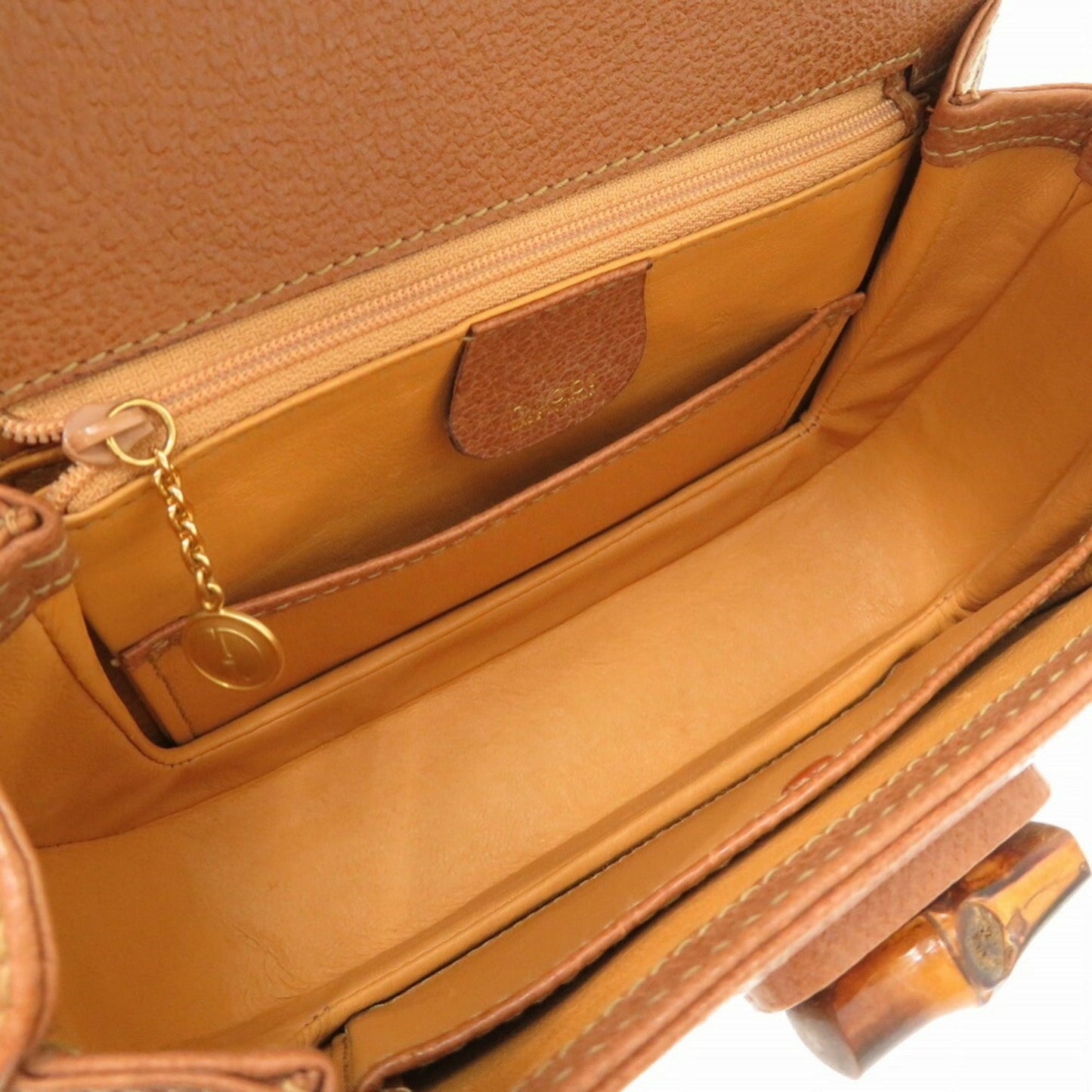 Gucci Brown Bamboo Leather Handbag