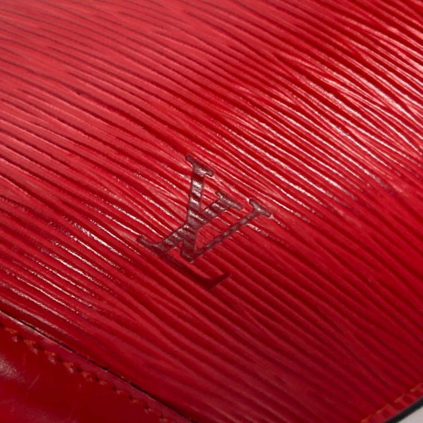 Louis Vuitton Castilian Red Red Color Epi Leather Shoulder Bag Tote Bag
