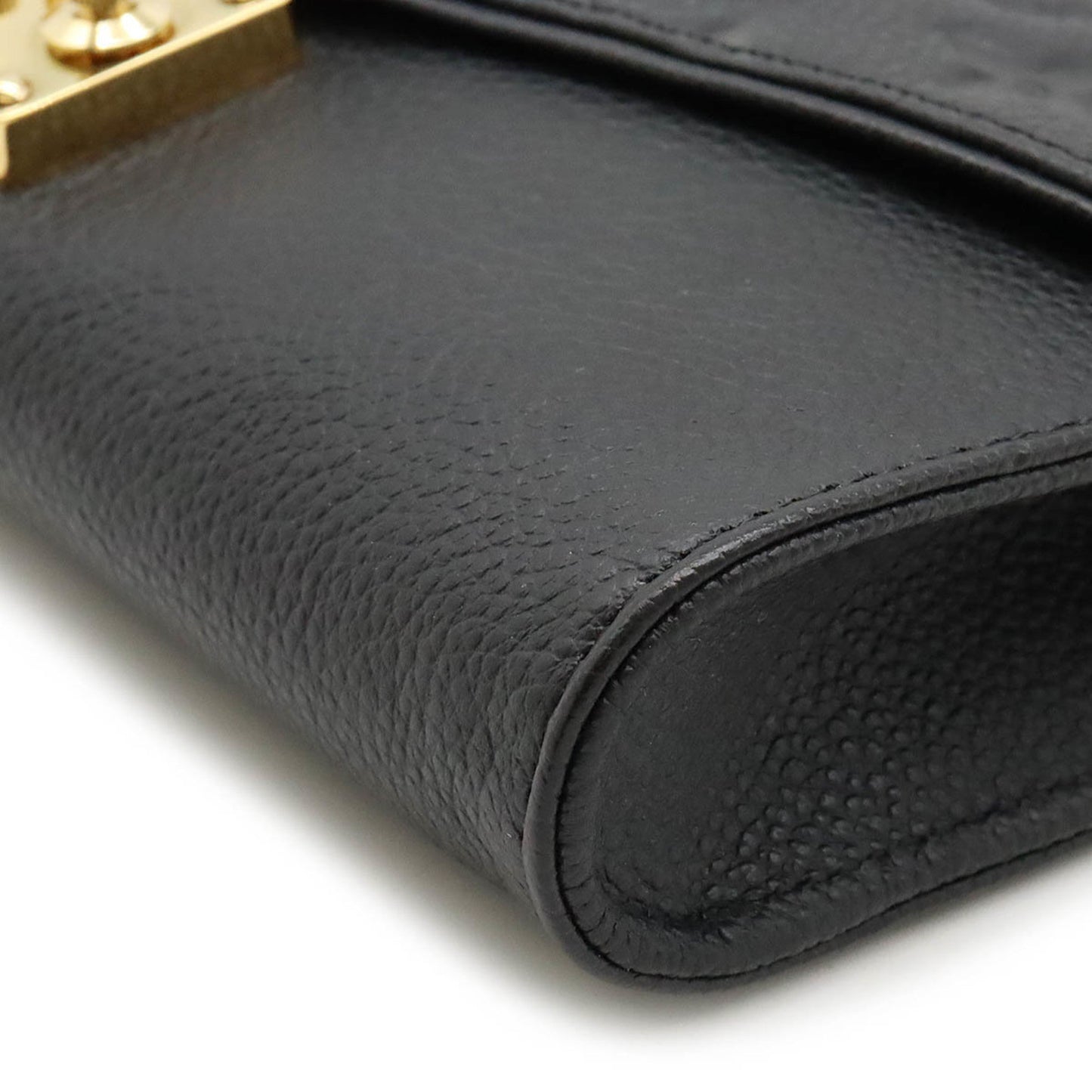 Louis Vuitton Noir Monogram Empreinte Chain/Shoulder Wallet