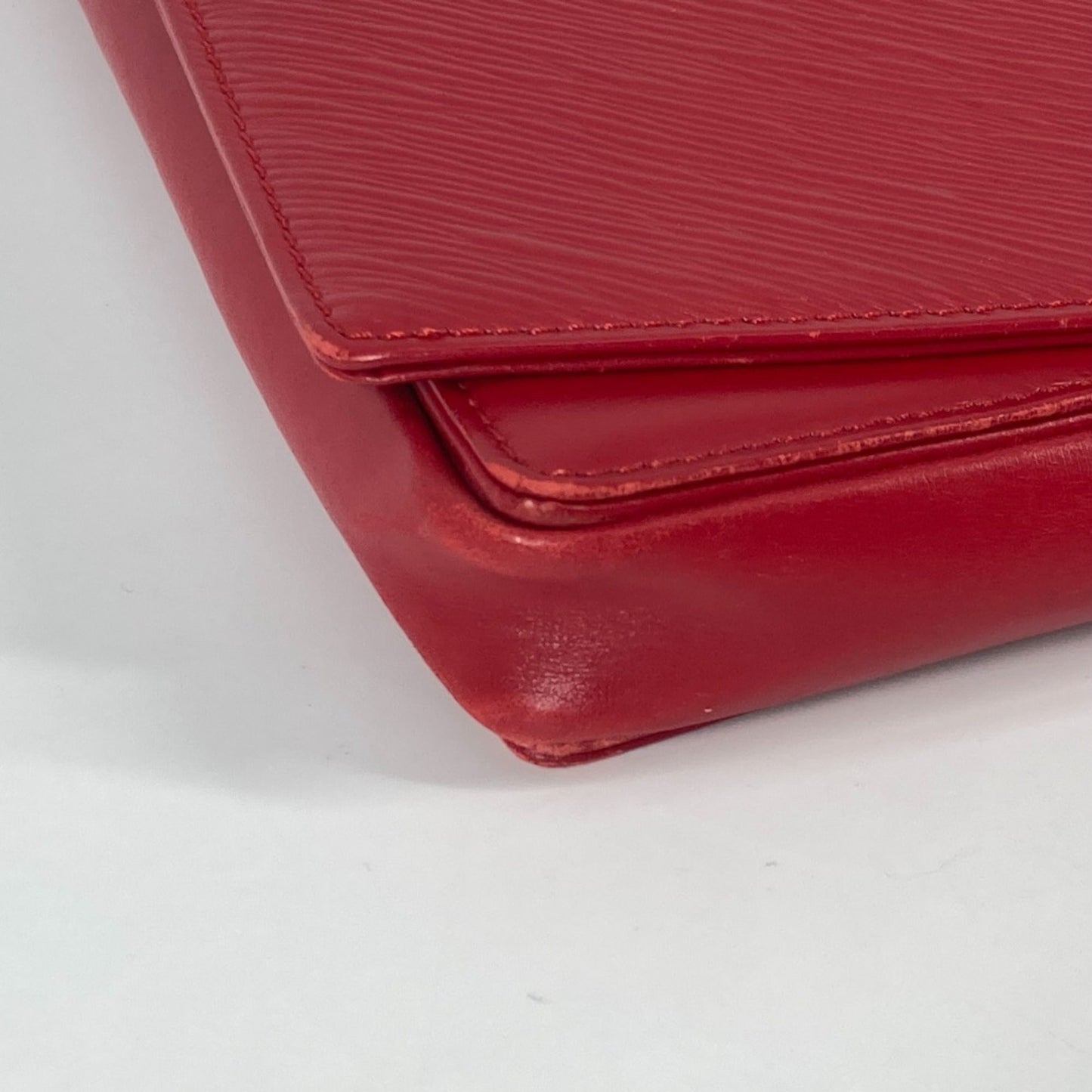 Louis Vuitton Red Leather Shoulder Bag