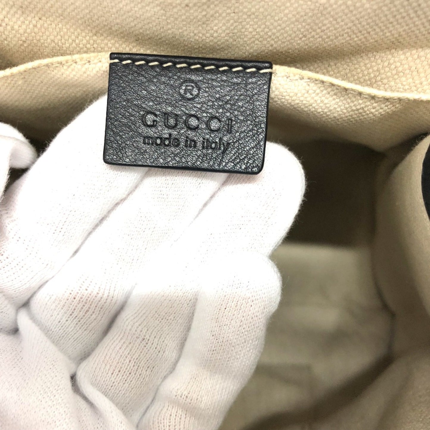Gucci Black Leather Backpack