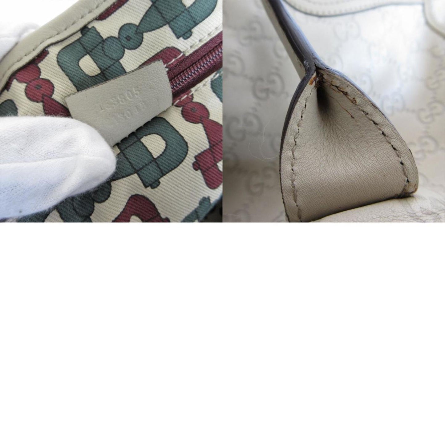Gucci Beige Leather Handbag Tote Bag