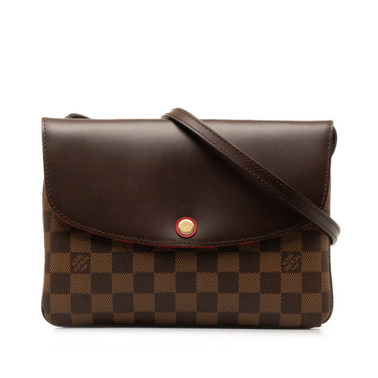 Louis Vuitton Damier Brown Pvc Leather Shoulder Bag ()