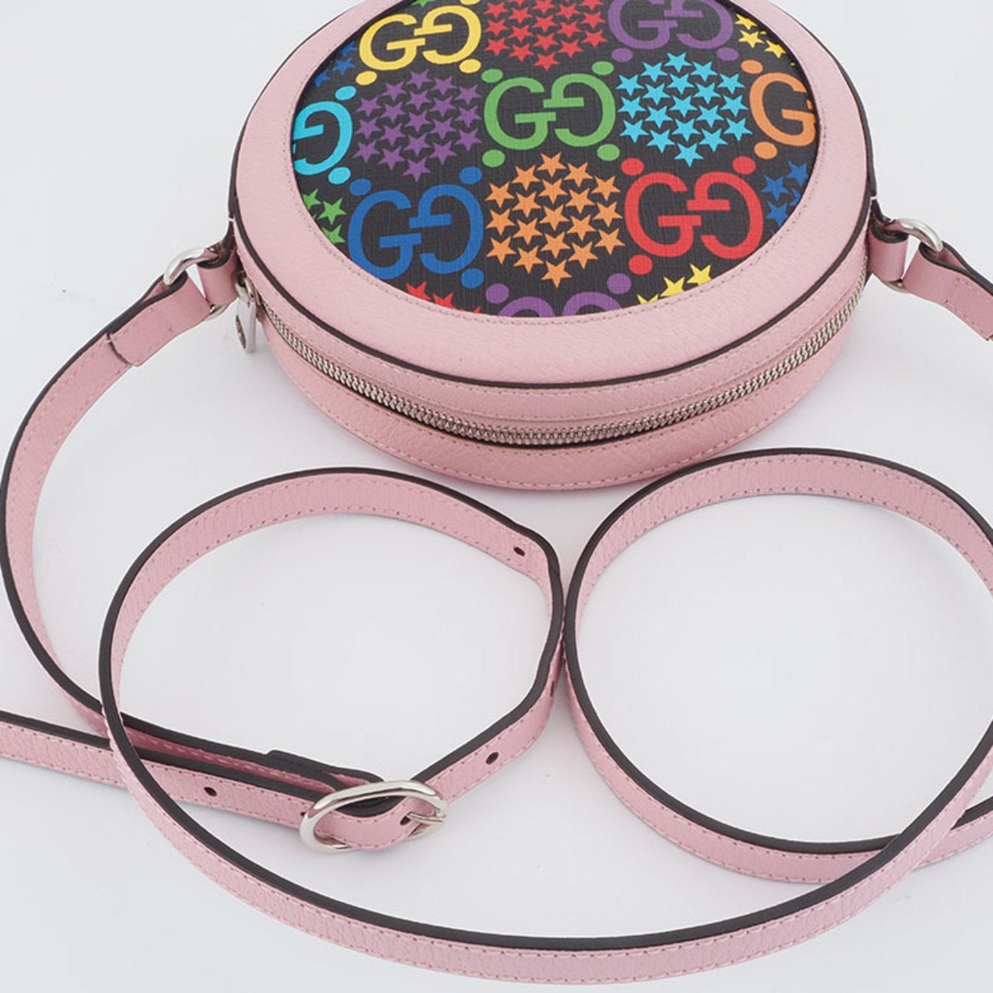 Gucci Multi-Color Pink Pvc Leather Shoulder Bag