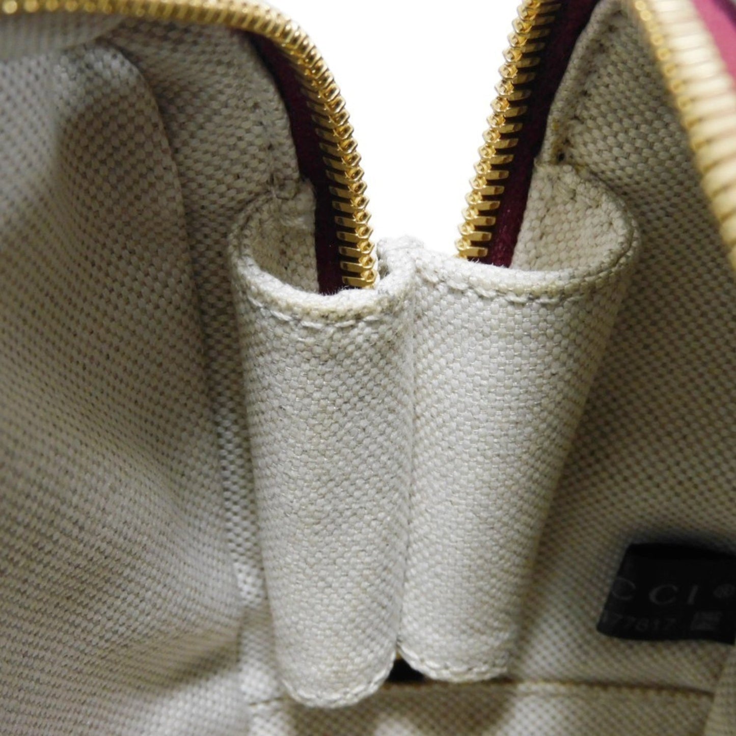 Gucci Brown Red Color Gg Supreme Canvas Leather Handbag Shoulder Bag