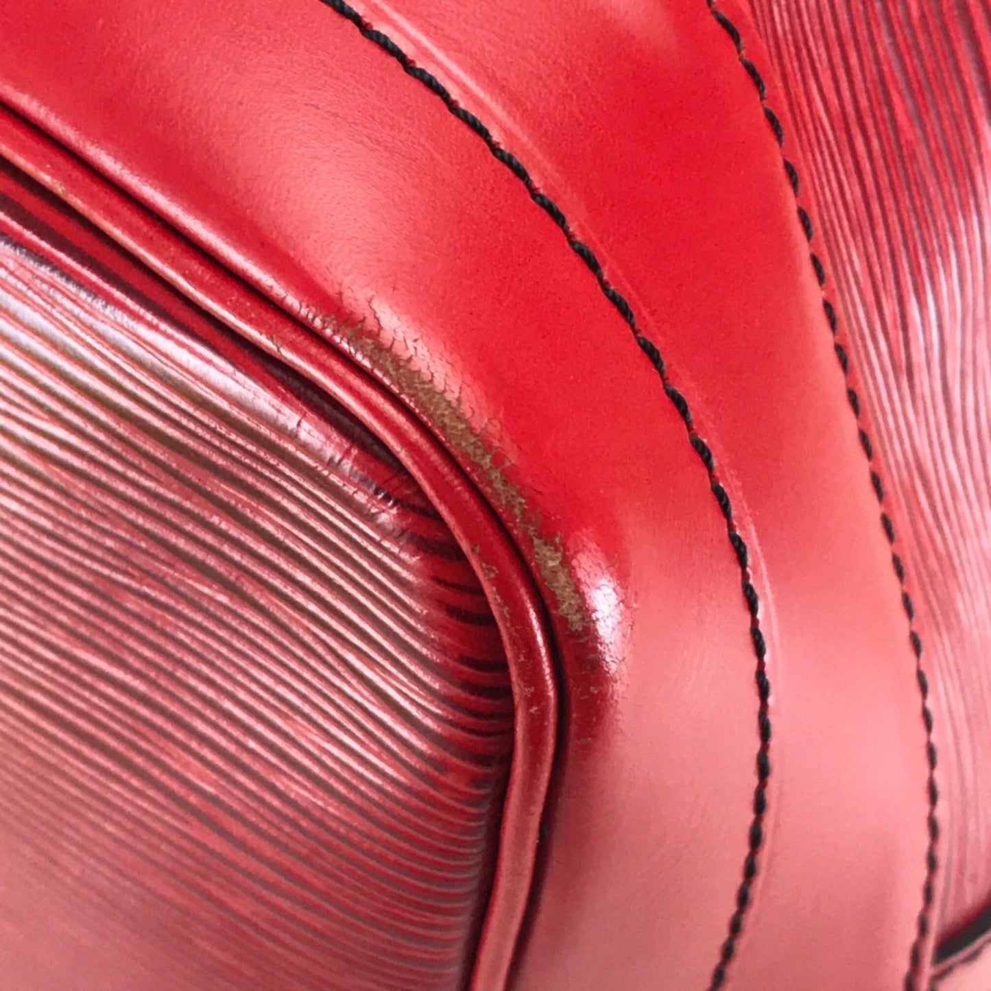 Louis Vuitton Red Leather Shoulder Bag
