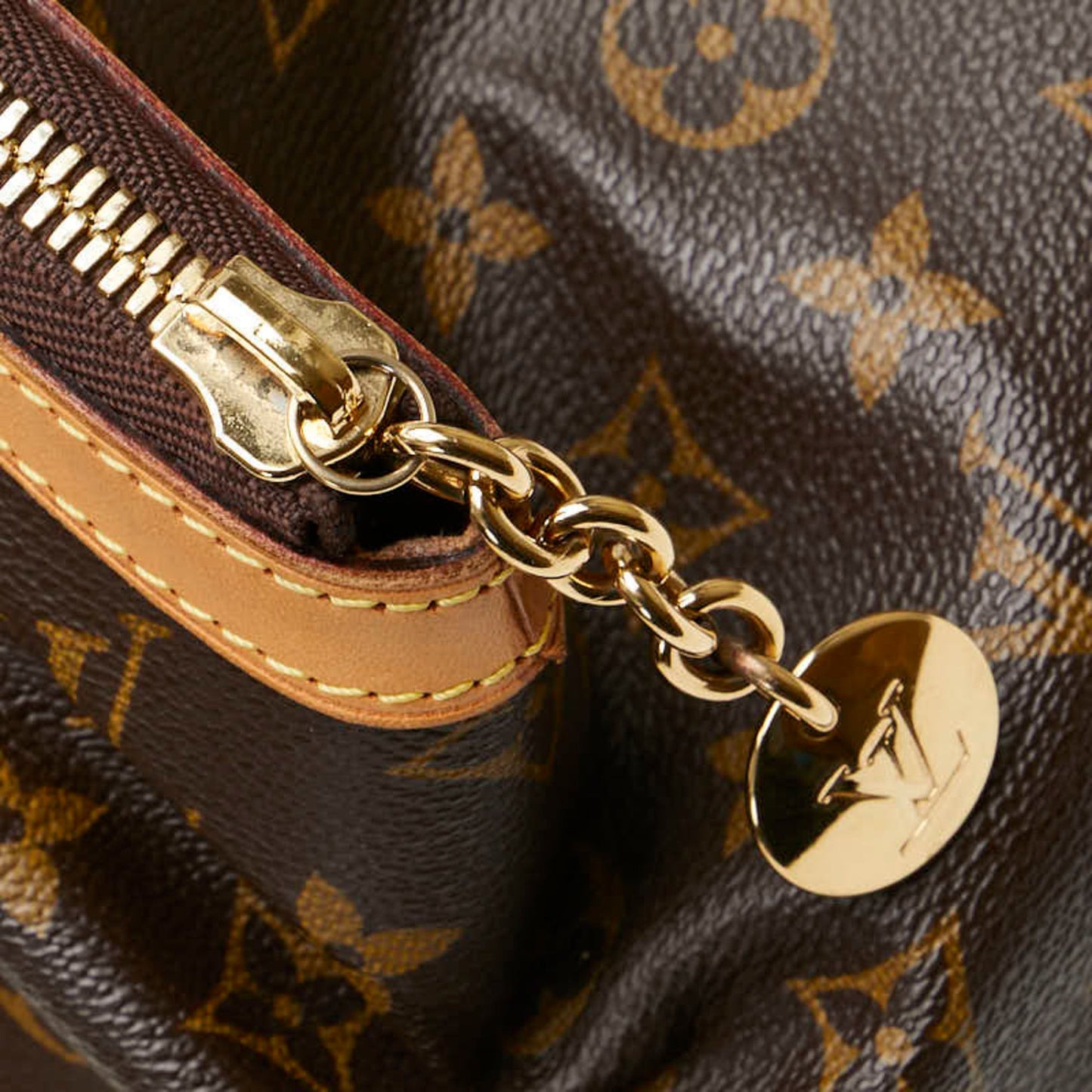 Louis Vuitton Brown Pvc Leather Handbag Shoulder Bag