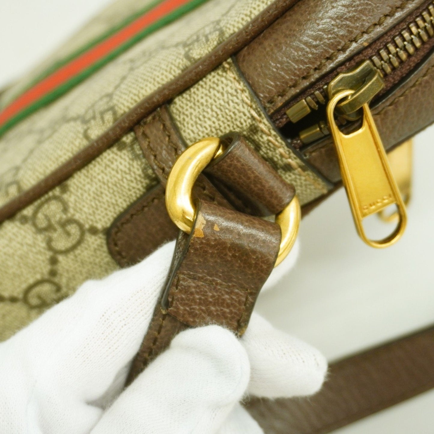 Gucci Brown Pvc Leather Shoulder Bag