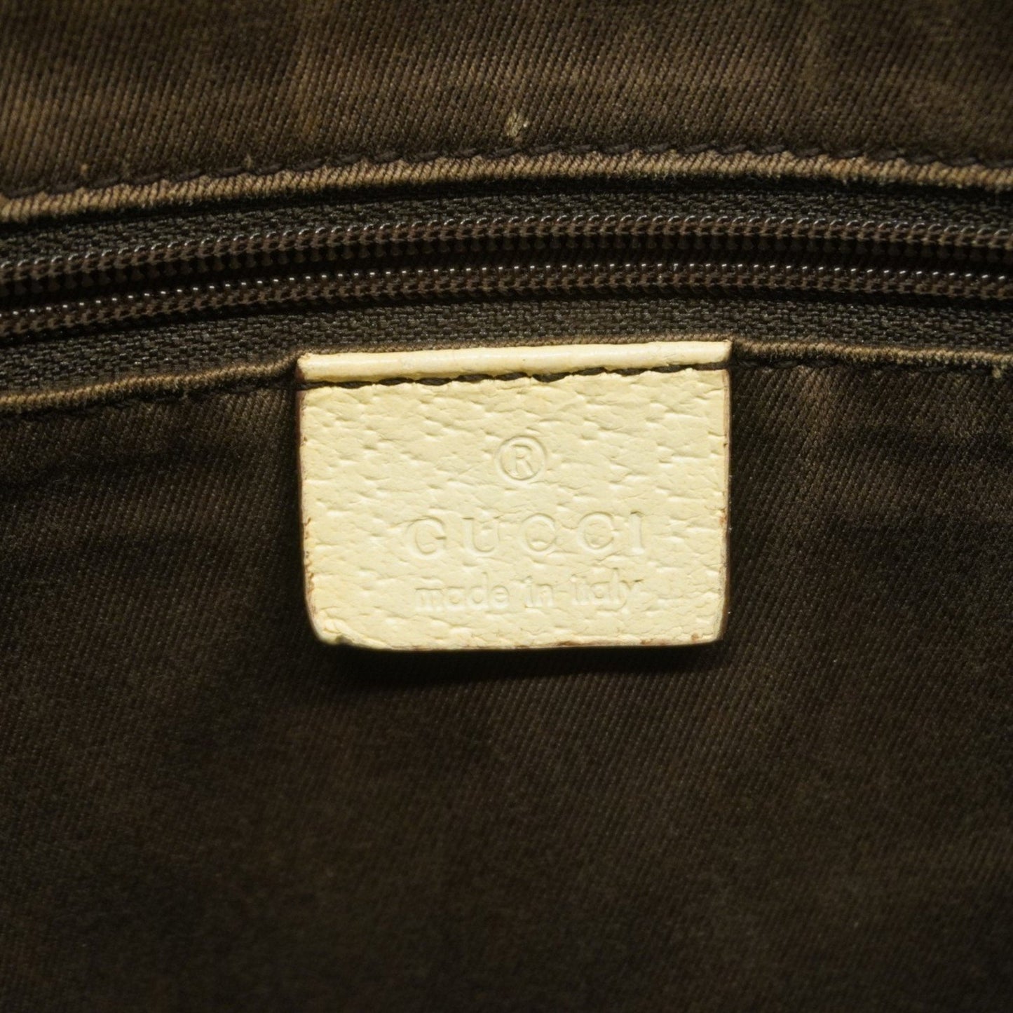 Gucci Brown Ivory Canvas Tote Bag