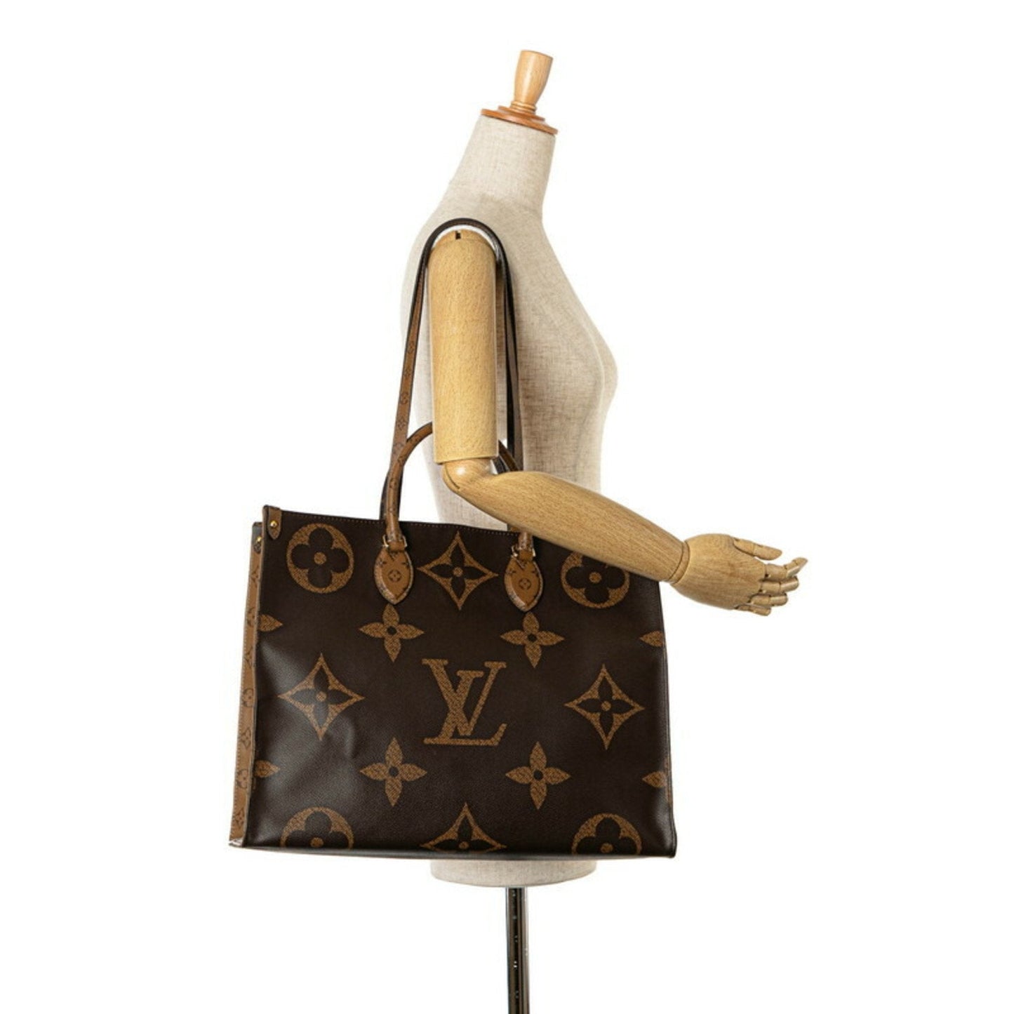 Louis Vuitton Monogram Reverse Brown Pvc Leather Shoulder Bag Tote Bag