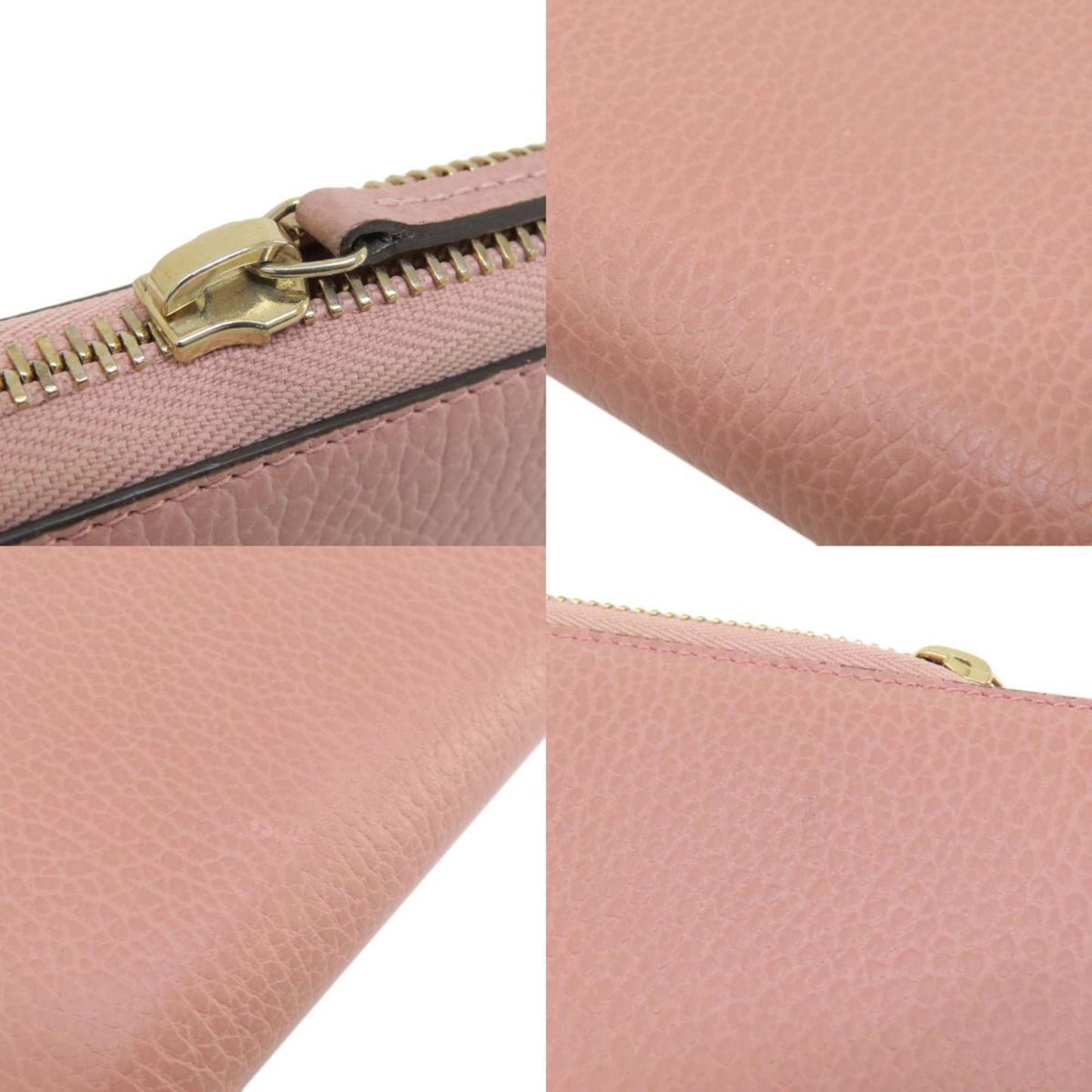 Gucci Pink Leather Long Wallet (Bi-Fold)