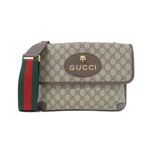 Gucci Beige Brown Gg Supreme Leather Shoulder Bag ()