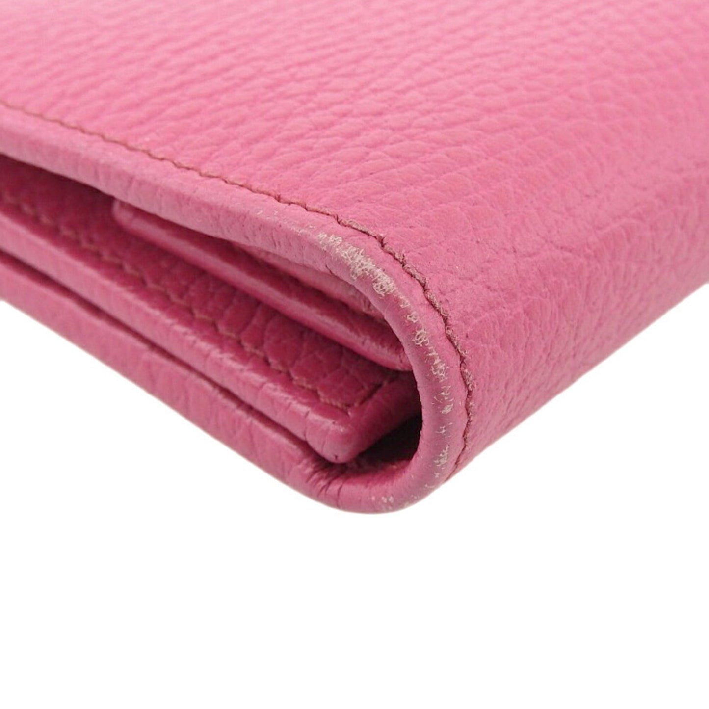 Gucci Pink Leather Wallet (Tri-Fold)