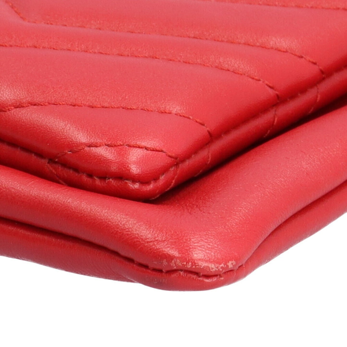 Gucci Red Color Leather Shoulder Bag