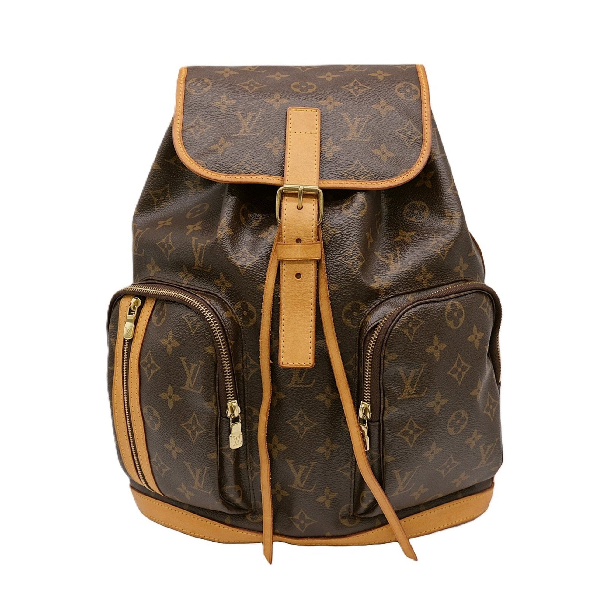 Louis Vuitton Brown Monogram Leather Backpack ()