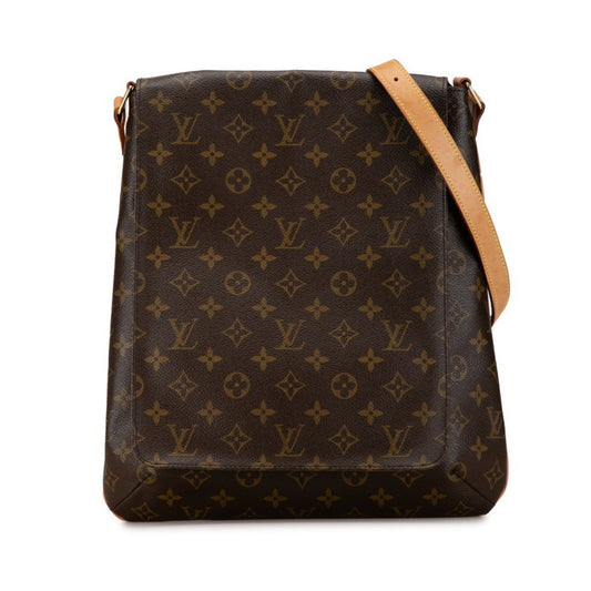 Louis Vuitton Brown Pvc Leather Pochette Pouch Shoulder Bag ()