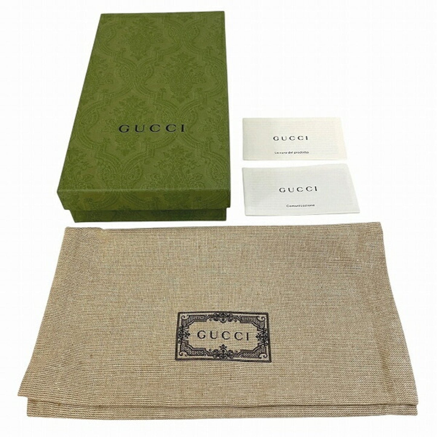 Gucci Pale Green Leather Long Wallet (Bi-Fold)