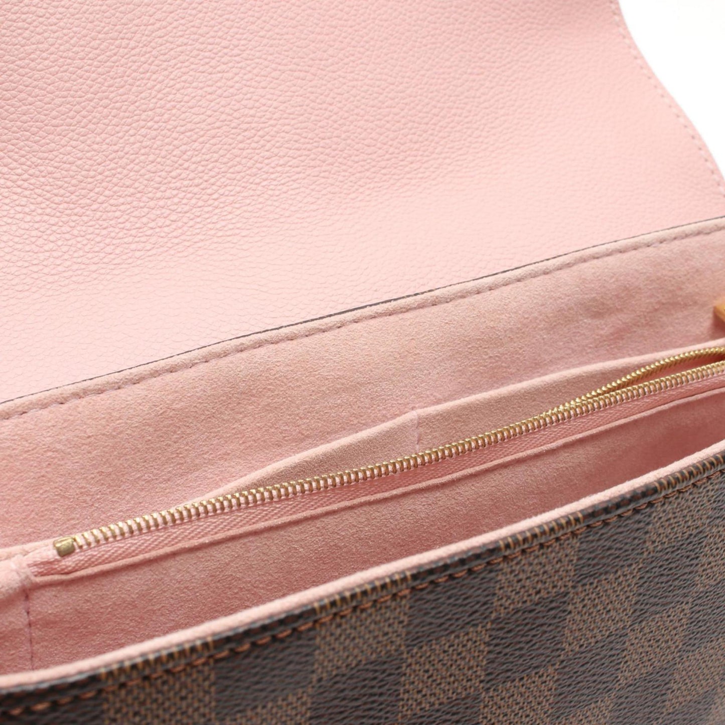 Louis Vuitton Brown Pink Coated Canvas Leather Shoulder Bag