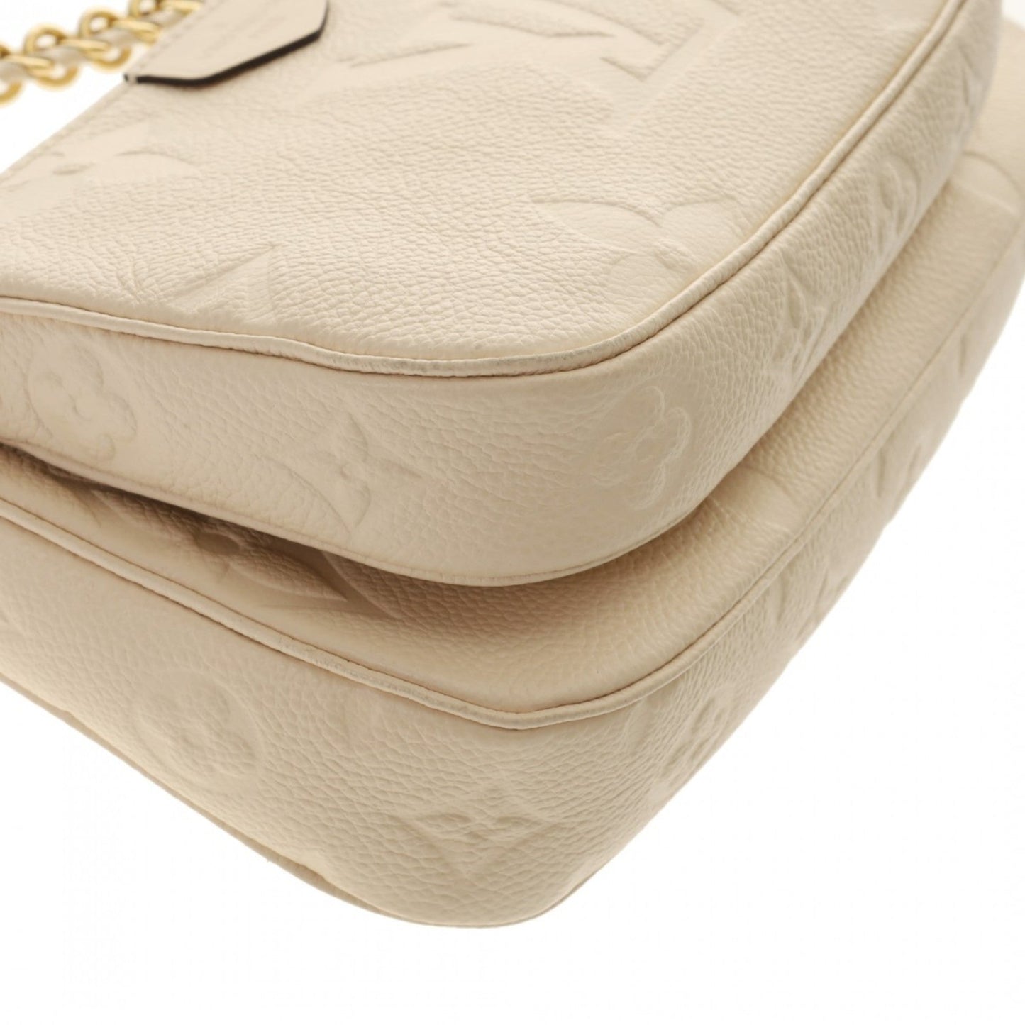 Louis Vuitton Cream Leather Pouch Shoulder Bag