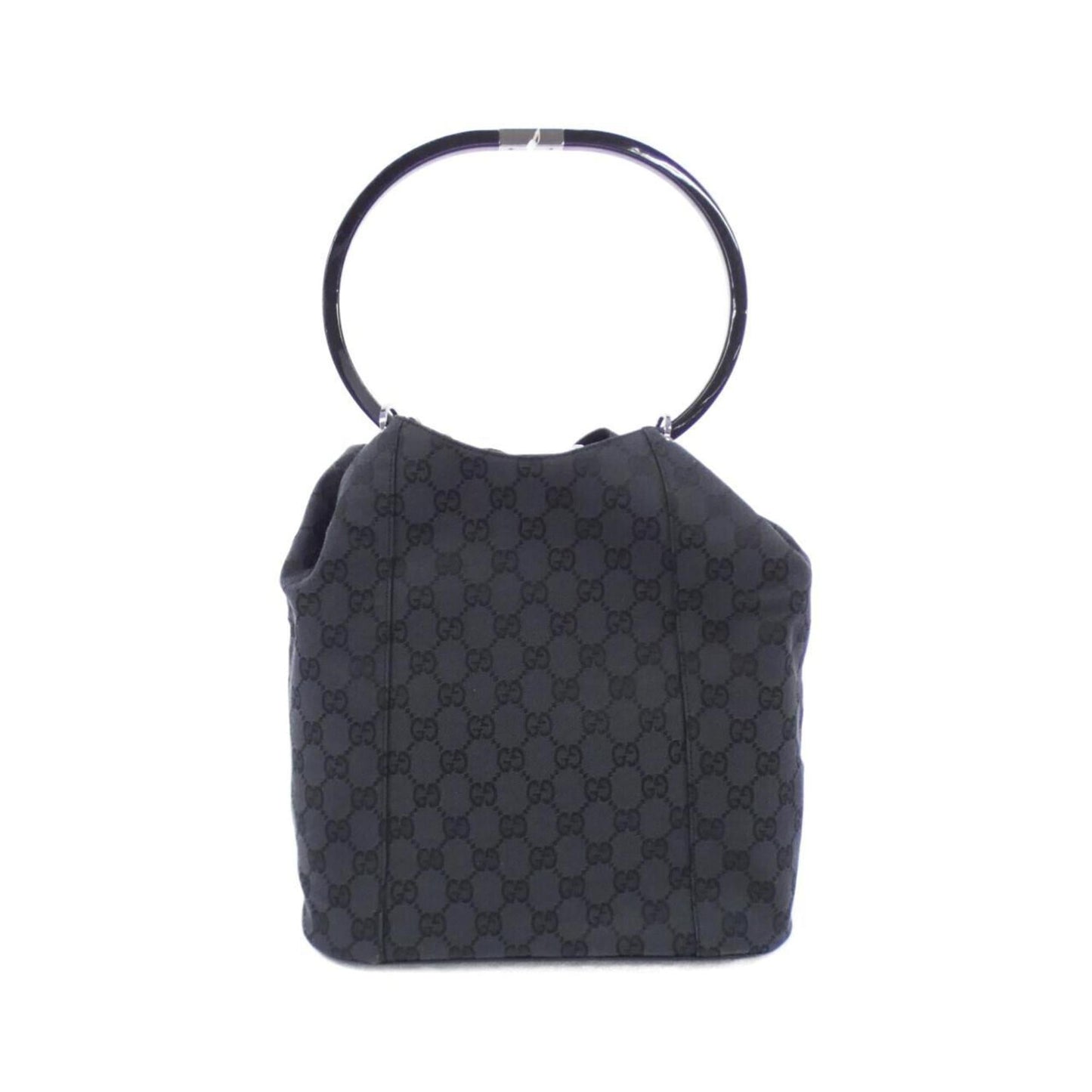 Gucci Black Gg Canvas Handbag