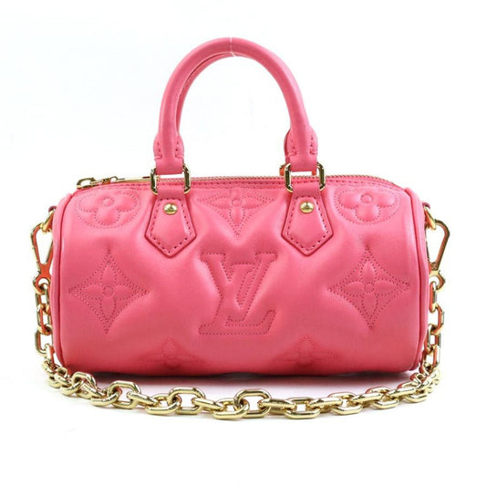 Louis Vuitton Pink Leather Handbag Shoulder Bag ()