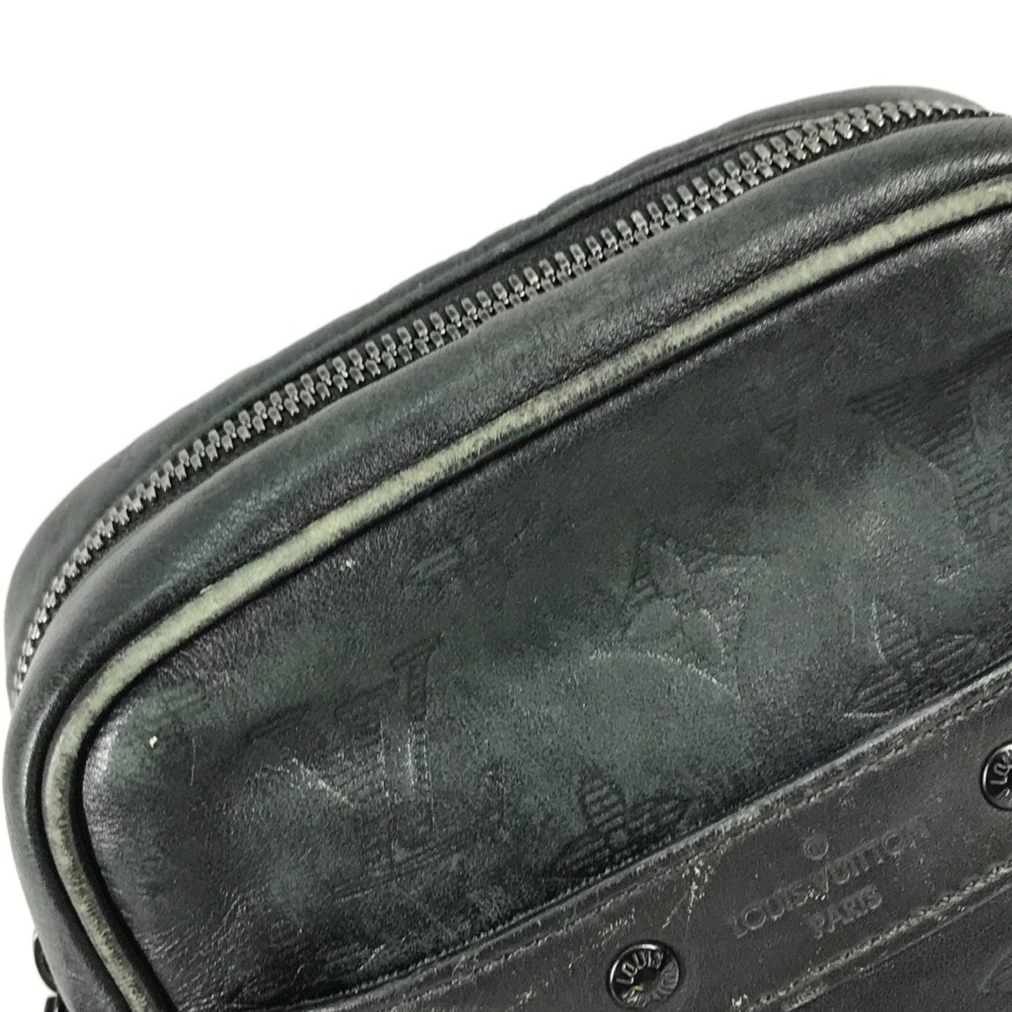 Louis Vuitton Black Leather Shoulder Bag