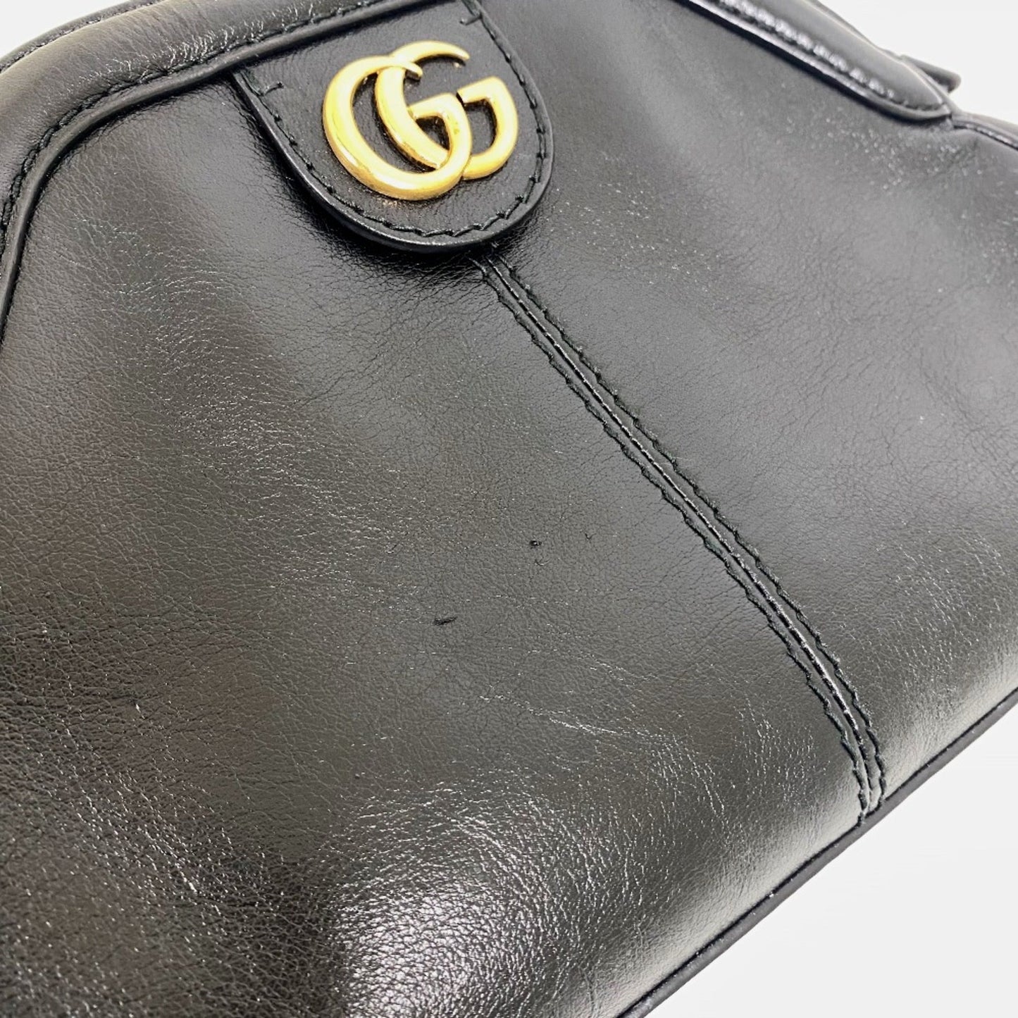 Gucci Black Leather Shoulder Bag