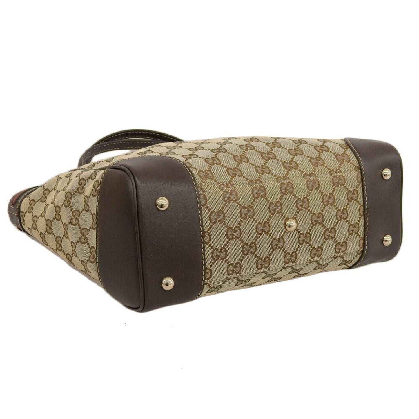 Gucci Beige Brown Gg Canvas Handbag Tote Bag