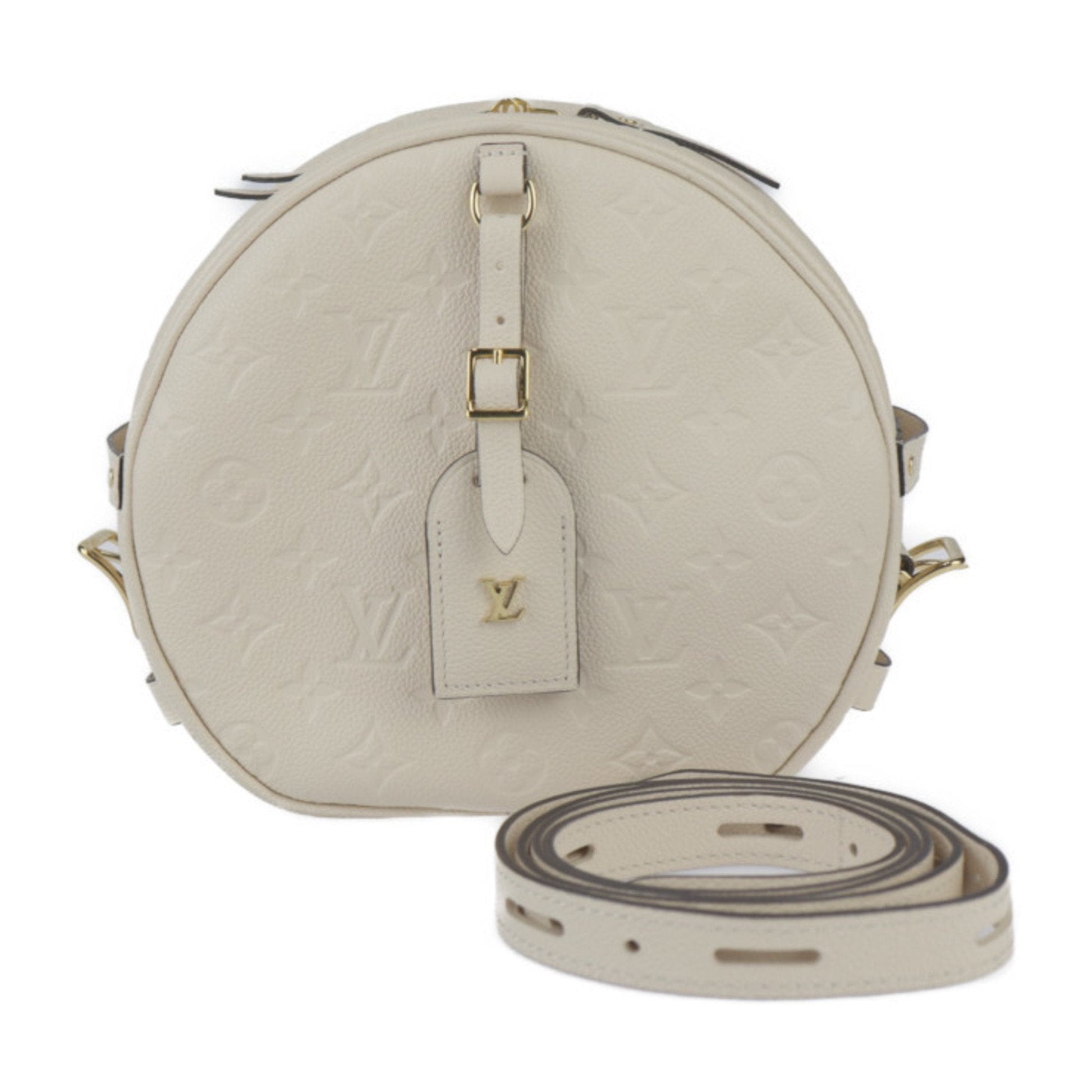 Louis Vuitton Light Beige Monogram Empreinte Handbag Shoulder Bag Tote Bag ()