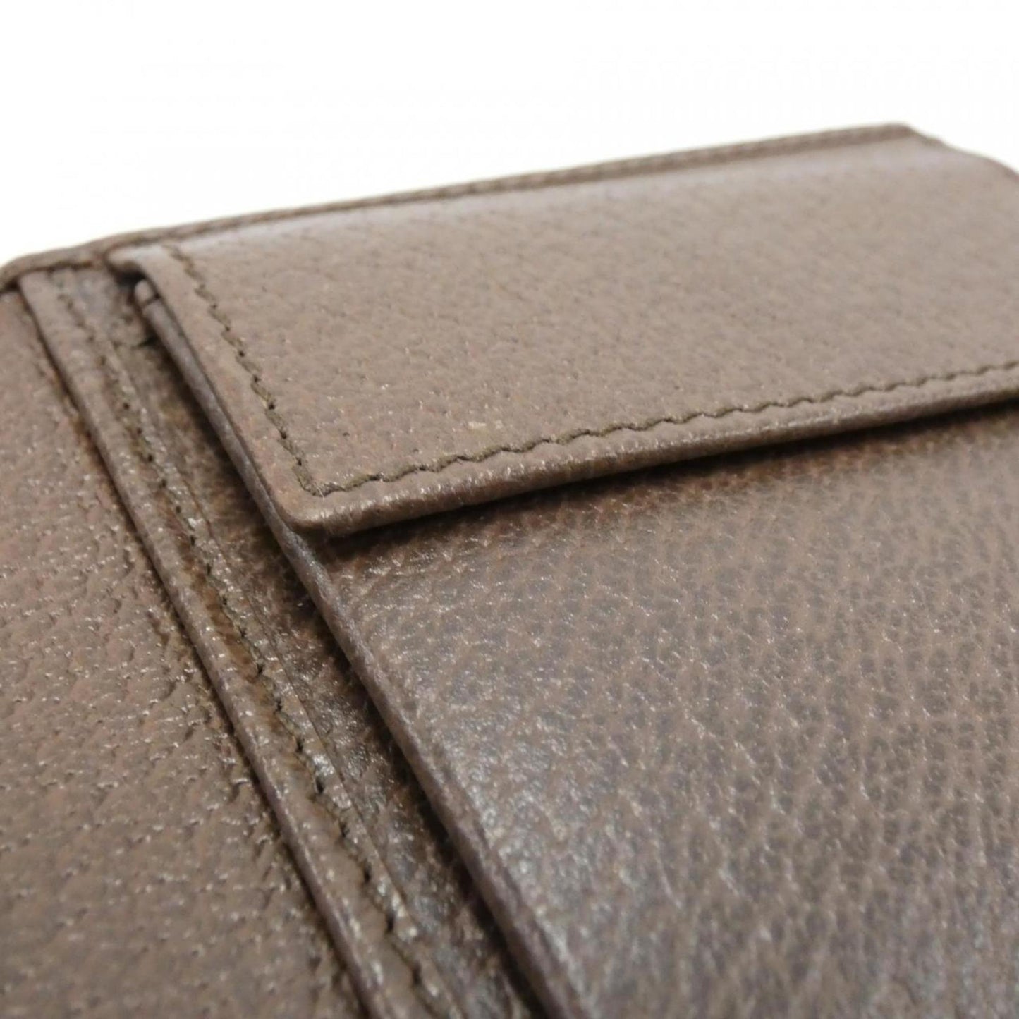 Gucci Brown Green Red Color Leather Wallet (Bi-Fold)