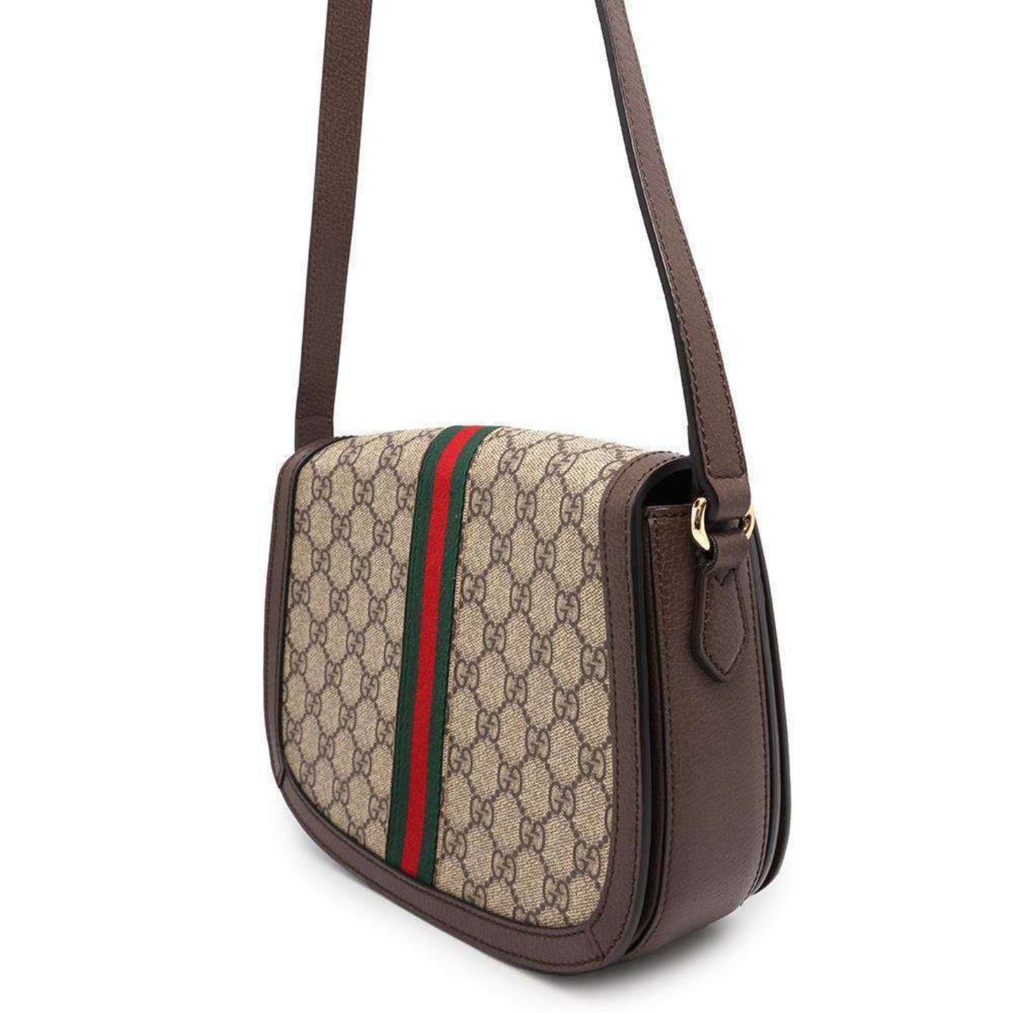 Gucci Beige Brown Pvc Leather Shoulder Bag