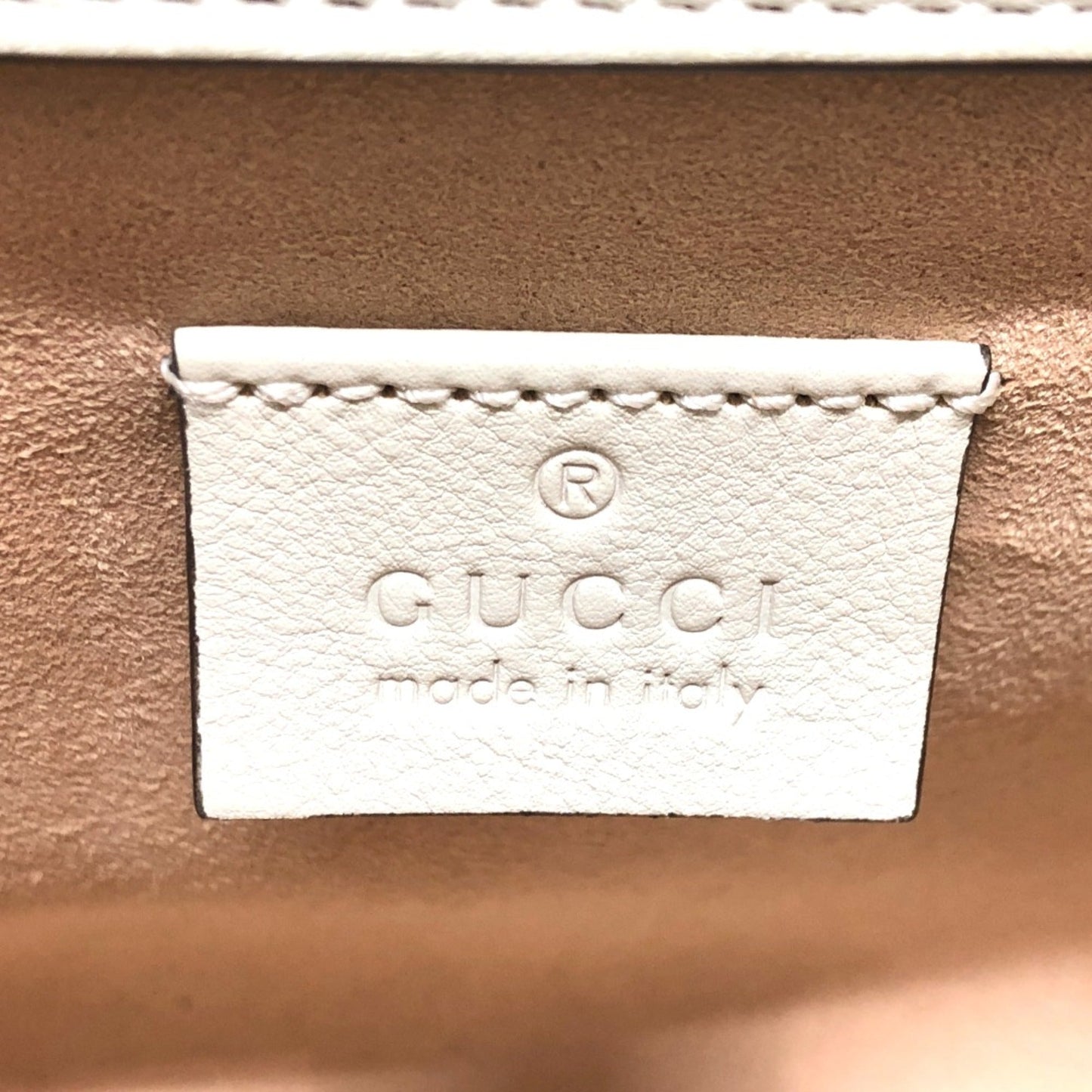 Gucci White Leather Shoulder Bag
