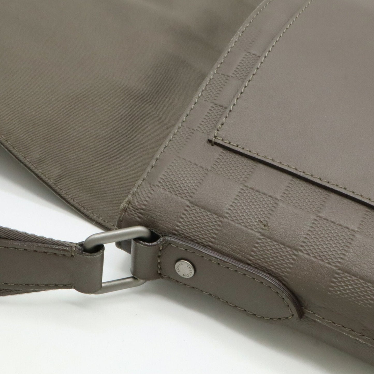 Louis Vuitton Grannis Grayish Damier Infini Leather Shoulder Bag