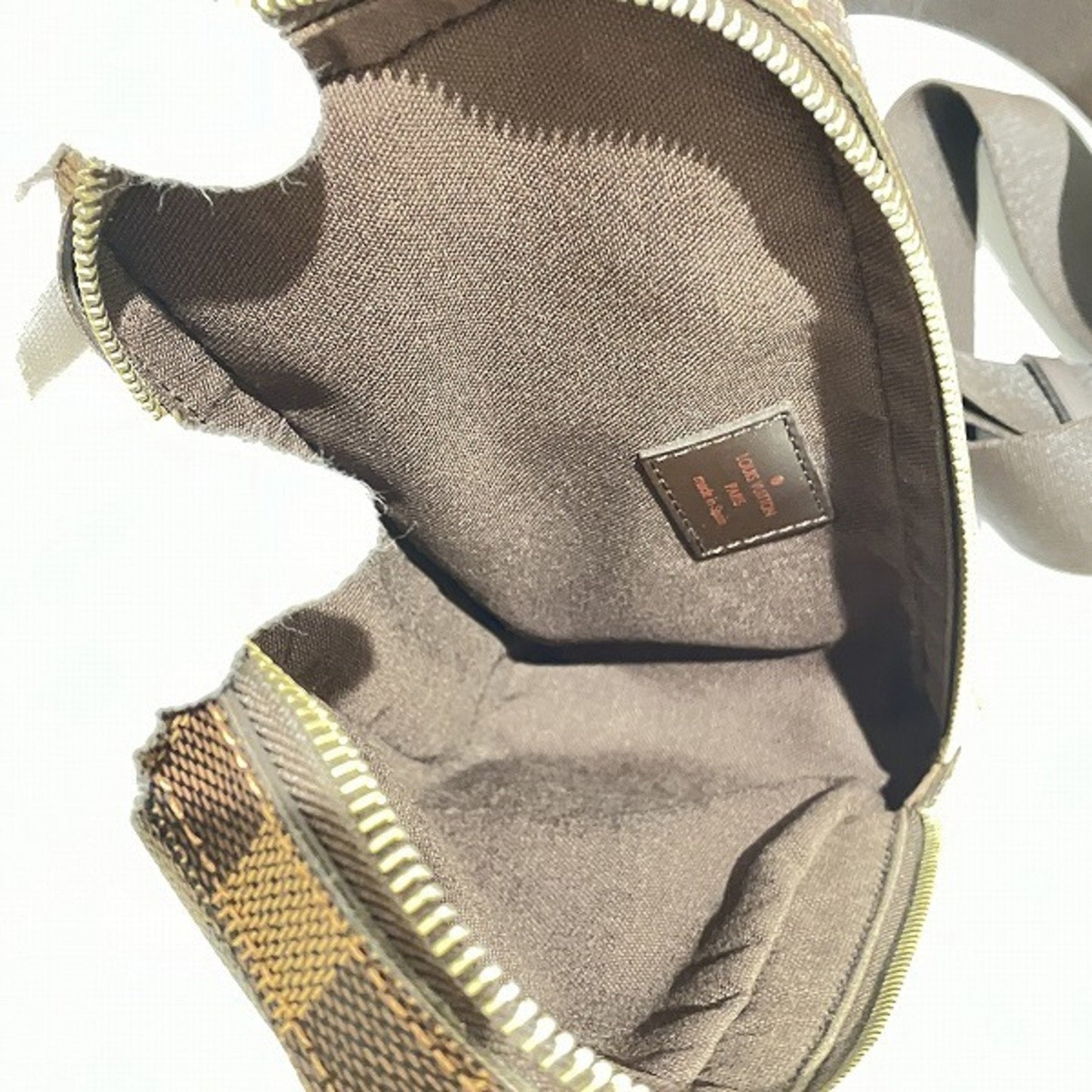Louis Vuitton Damier Brown Damier Canvas Leather Shoulder Bag