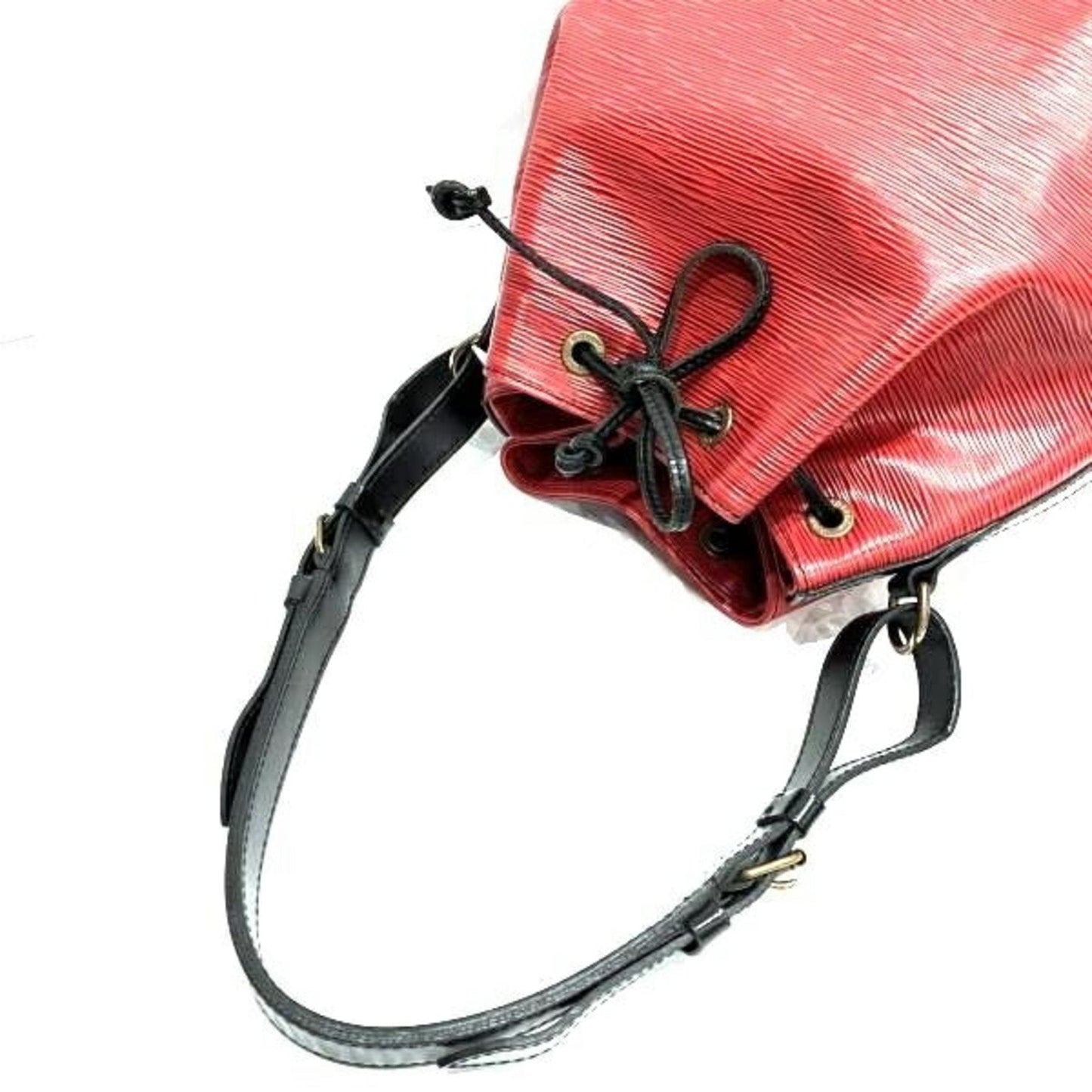 Louis Vuitton Epi Castilian Red Noir Epi Leather Shoulder Bag