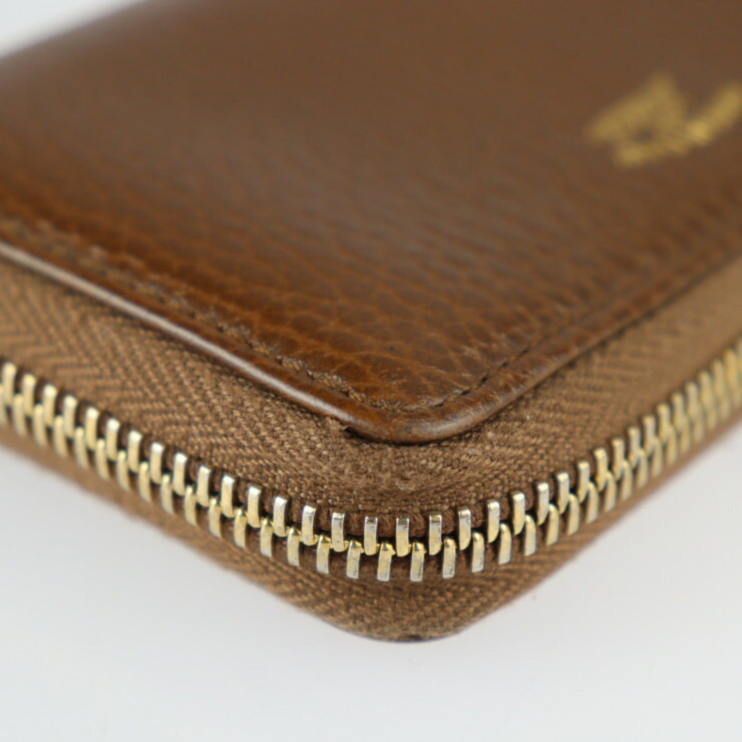 Gucci Gucci Swing Brown Leather Coin Purse/Coin Case