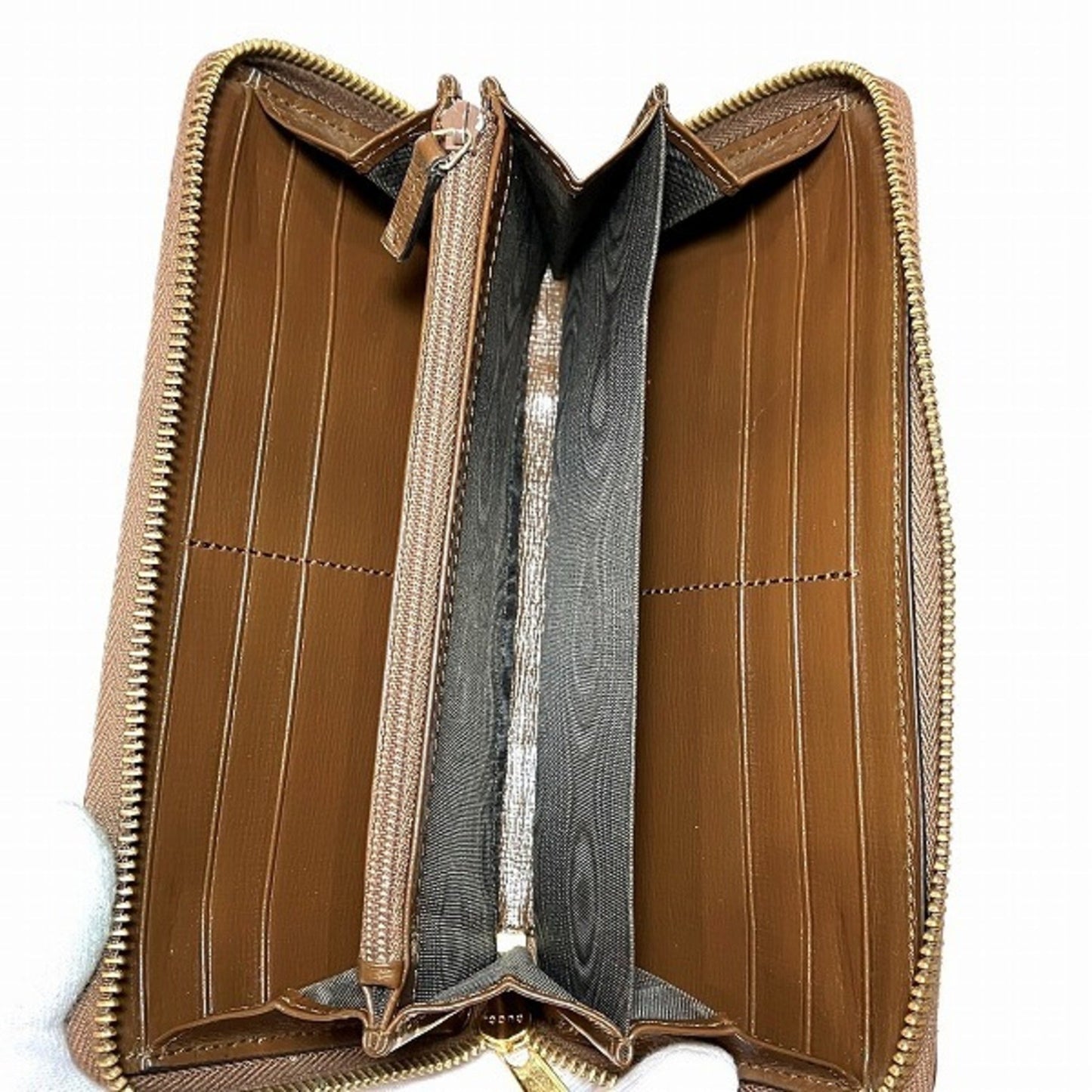 Gucci Brown Gg Supreme Canvas Leather Coin Purse/Coin Case