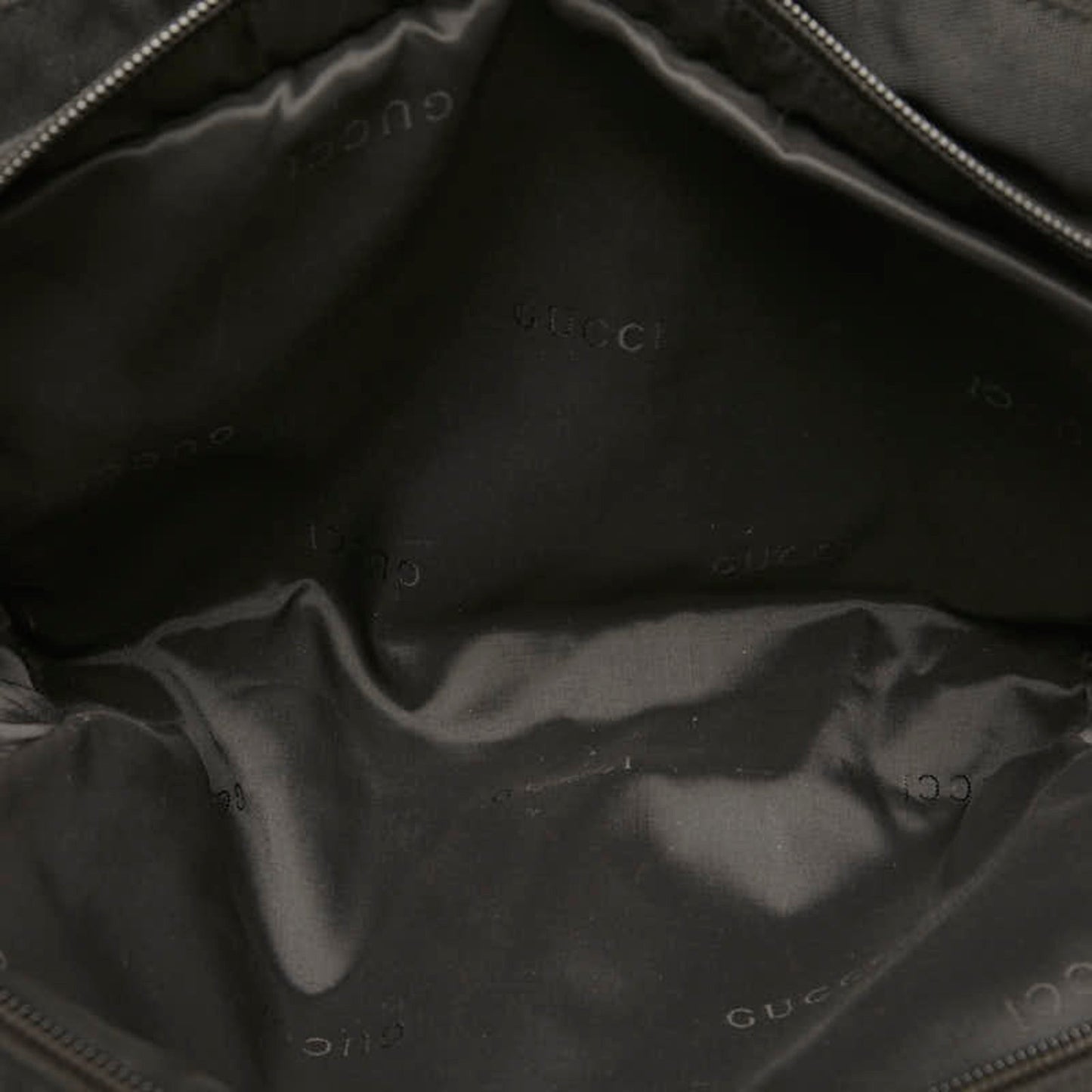 Gucci Black Nylon Leather Clutch Bag