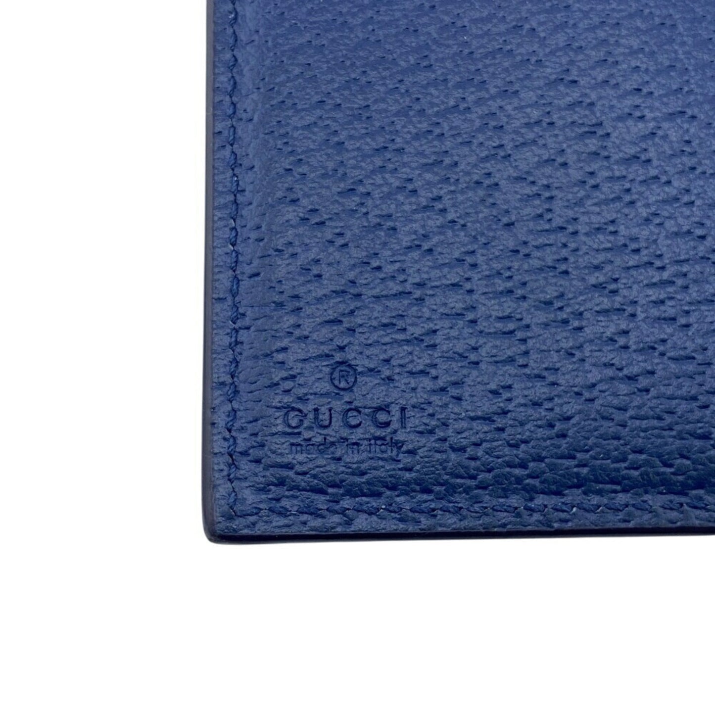 Gucci Beige Blue Gg Supreme Leather Wallet (Tri-Fold)