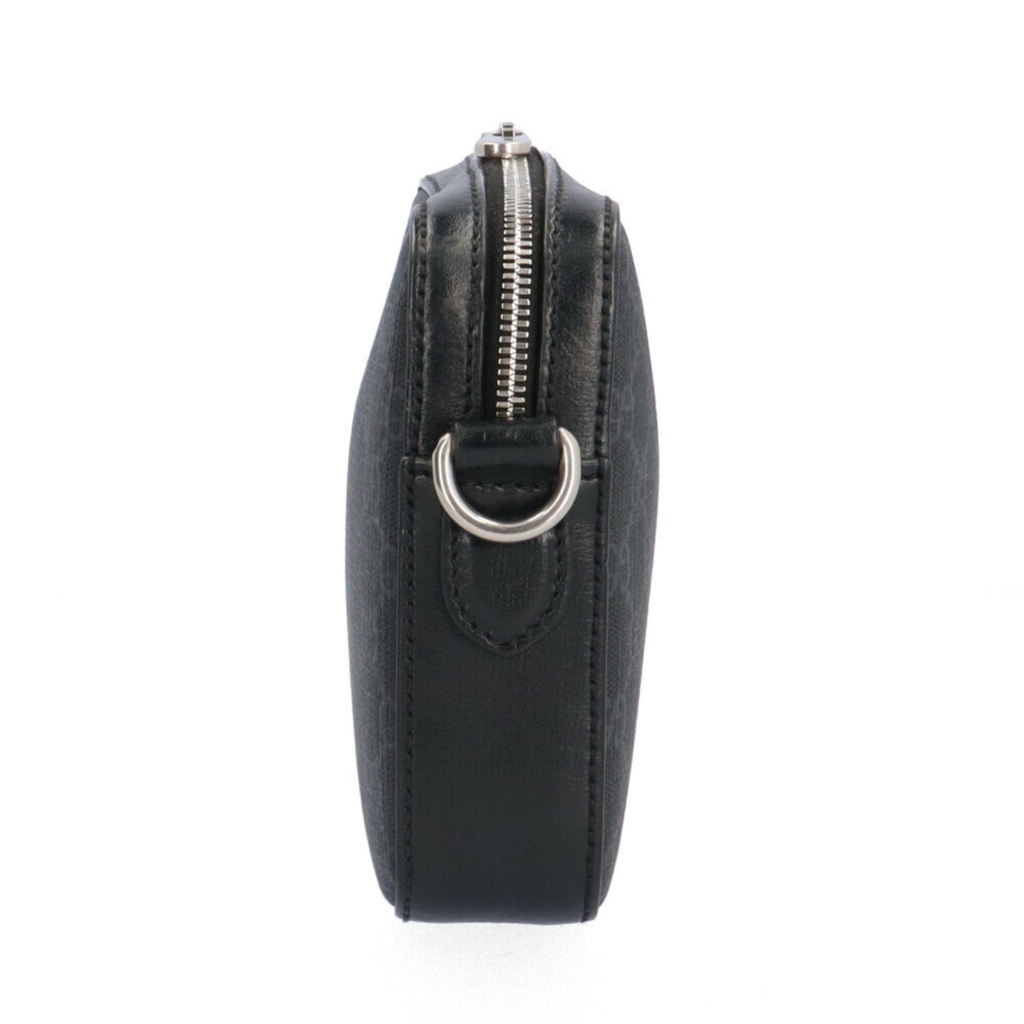 Gucci Black Gg Supreme Leather Shoulder Bag