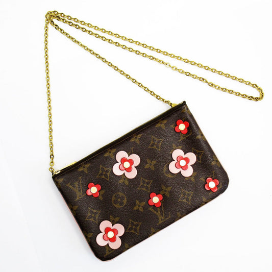 Louis Vuitton Brown Pink Red Color Monogram Pochette Shoulder Bag ()
