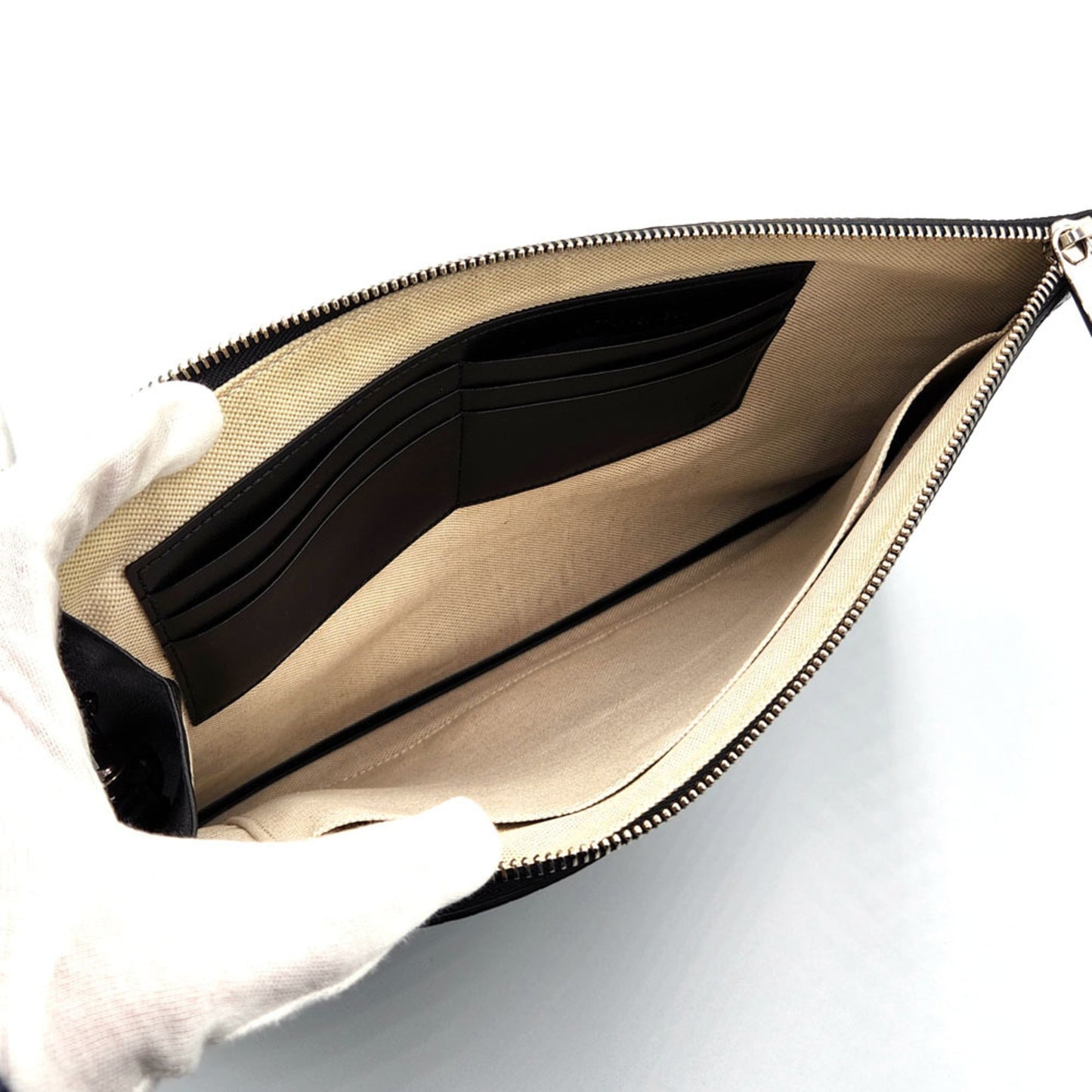 Gucci Black Leather Clutch Bag