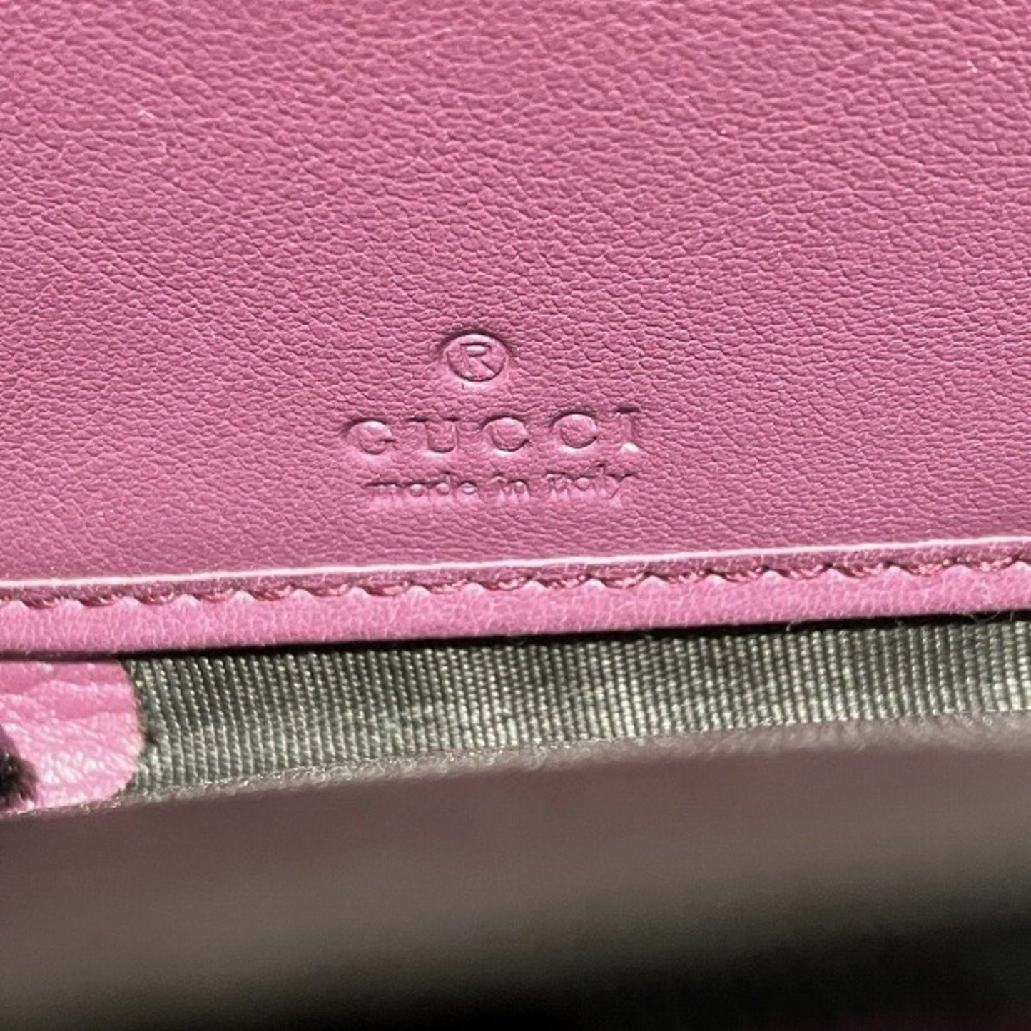 Gucci Pink Leather Coin Purse/Coin Case