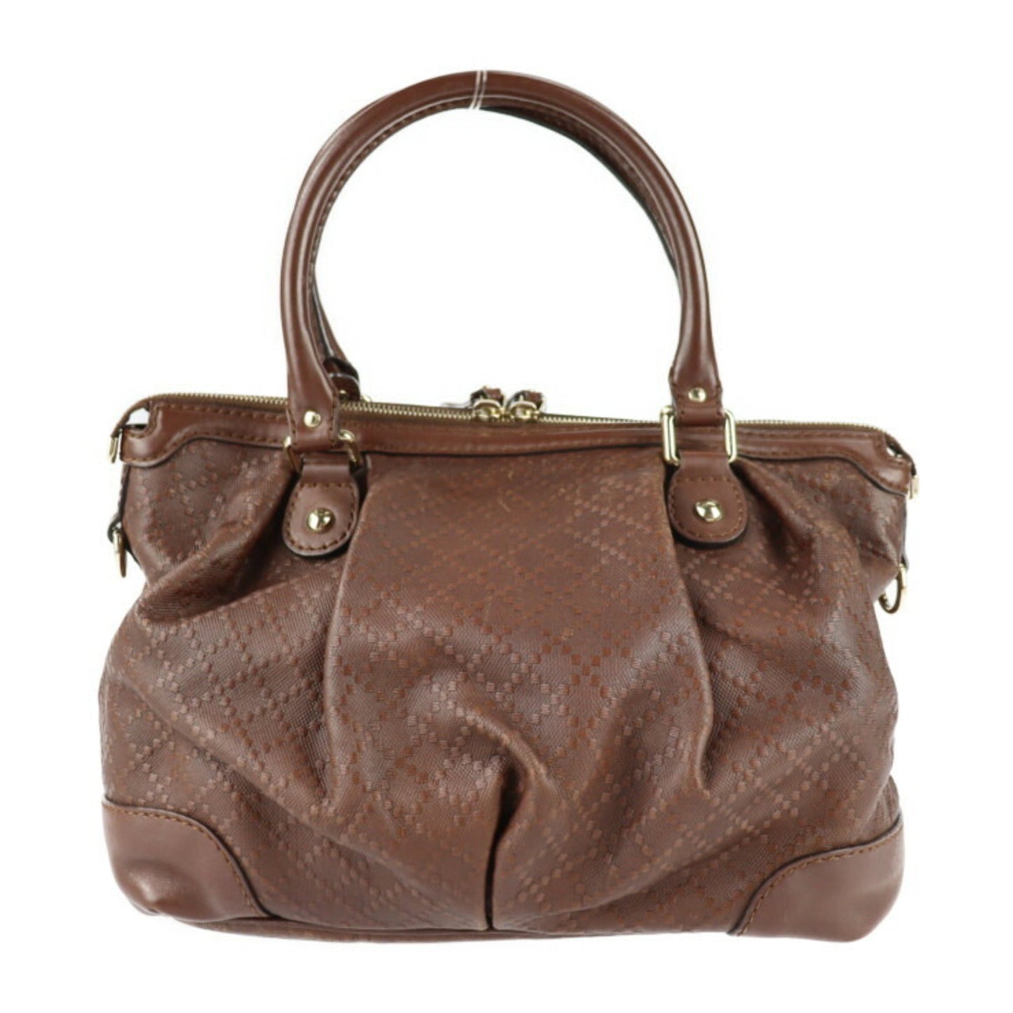 Gucci Sukey Brown Leather Handbag Shoulder Bag